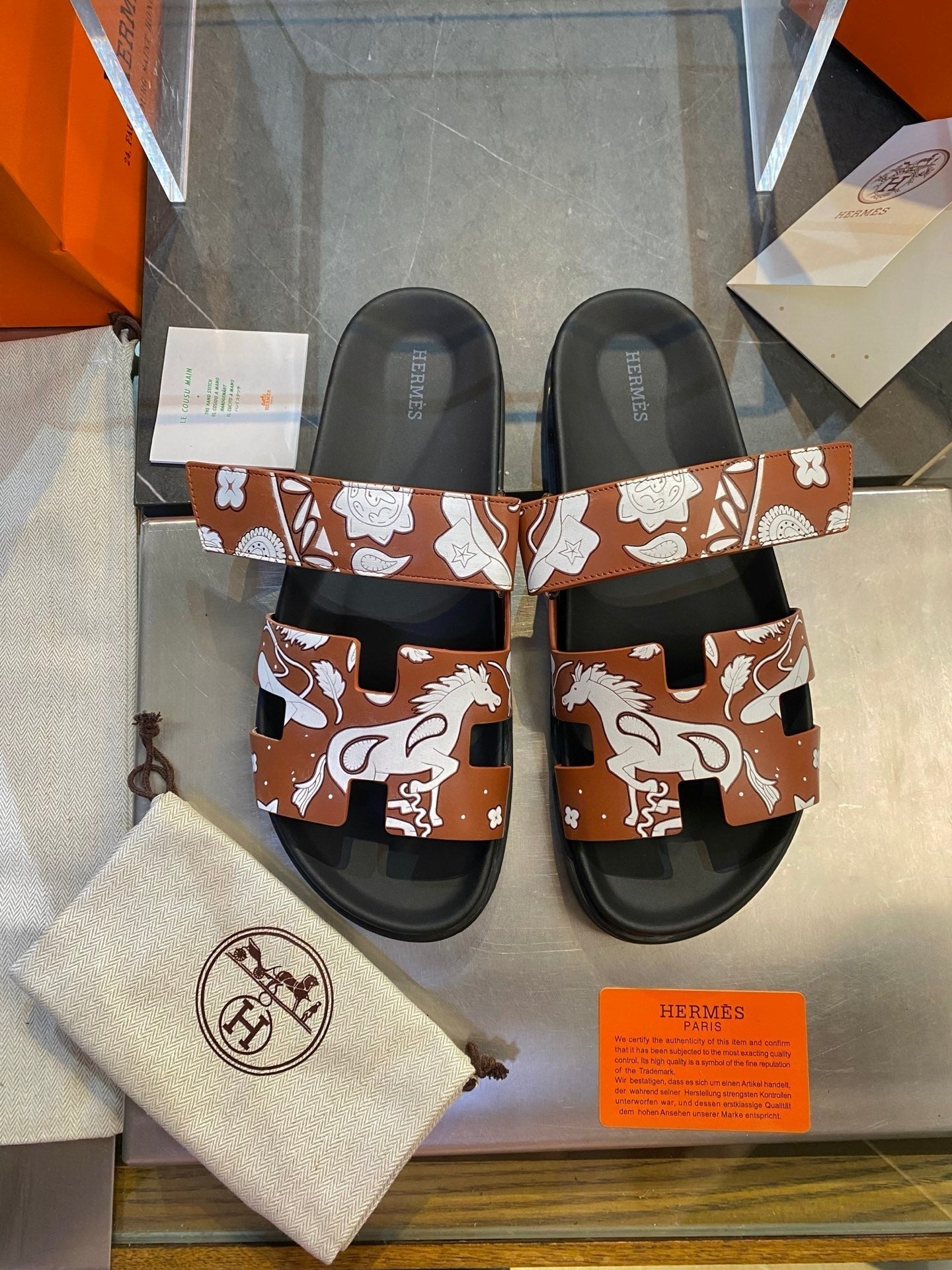 HM Men's Chypre Slide Calfskin 555859