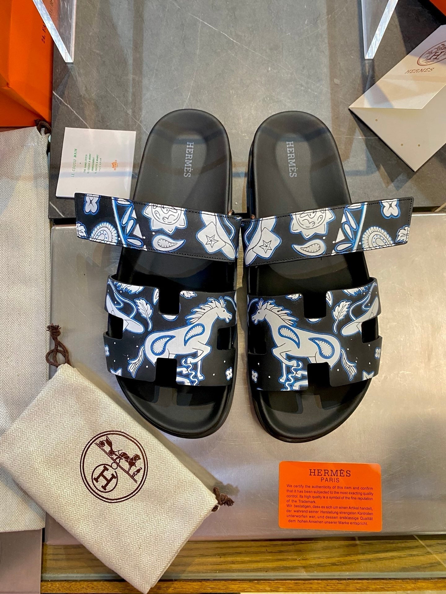 HM Men's Chypre Slide Calfskin 555859