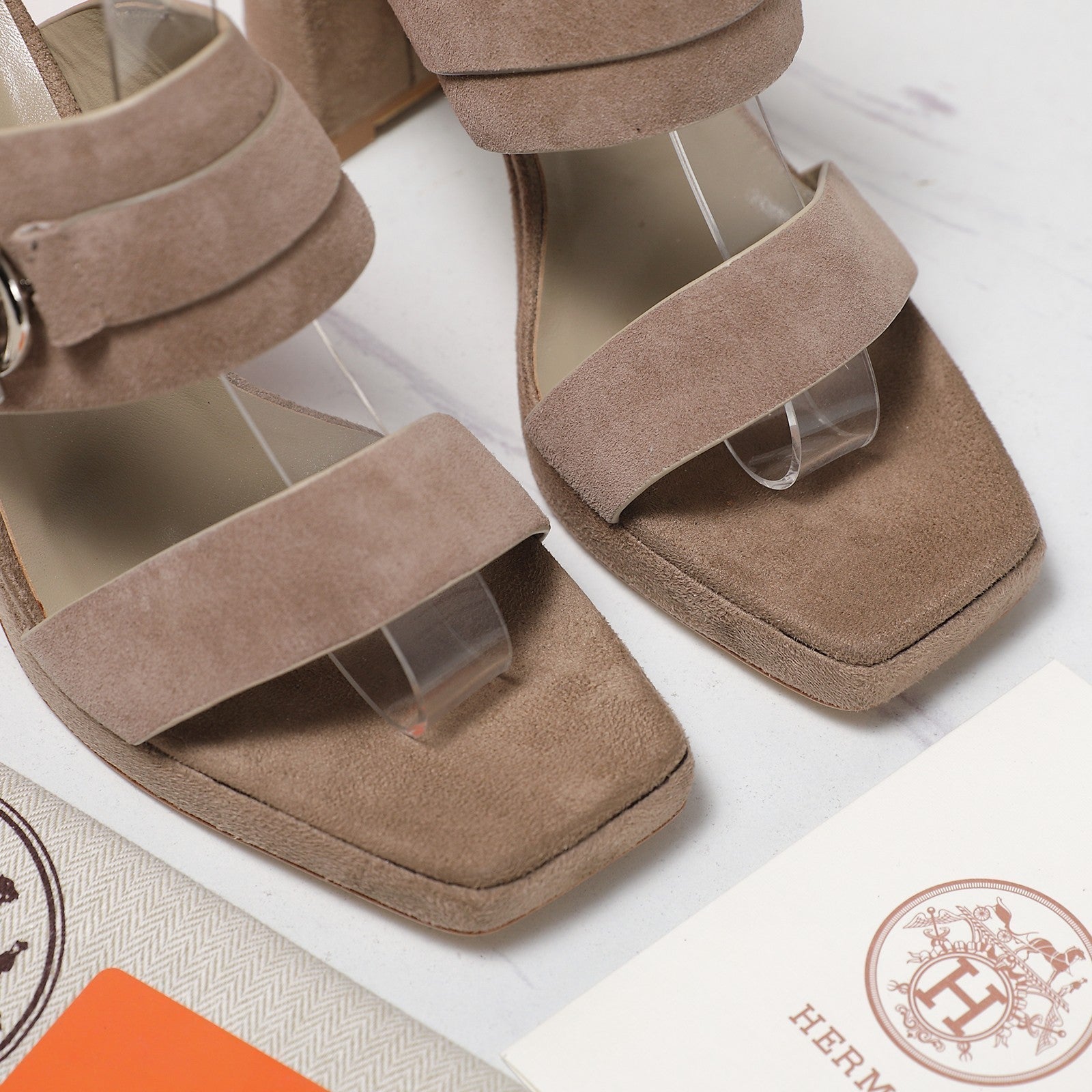 HM 25 Slingback Keen 90 Grey Suede