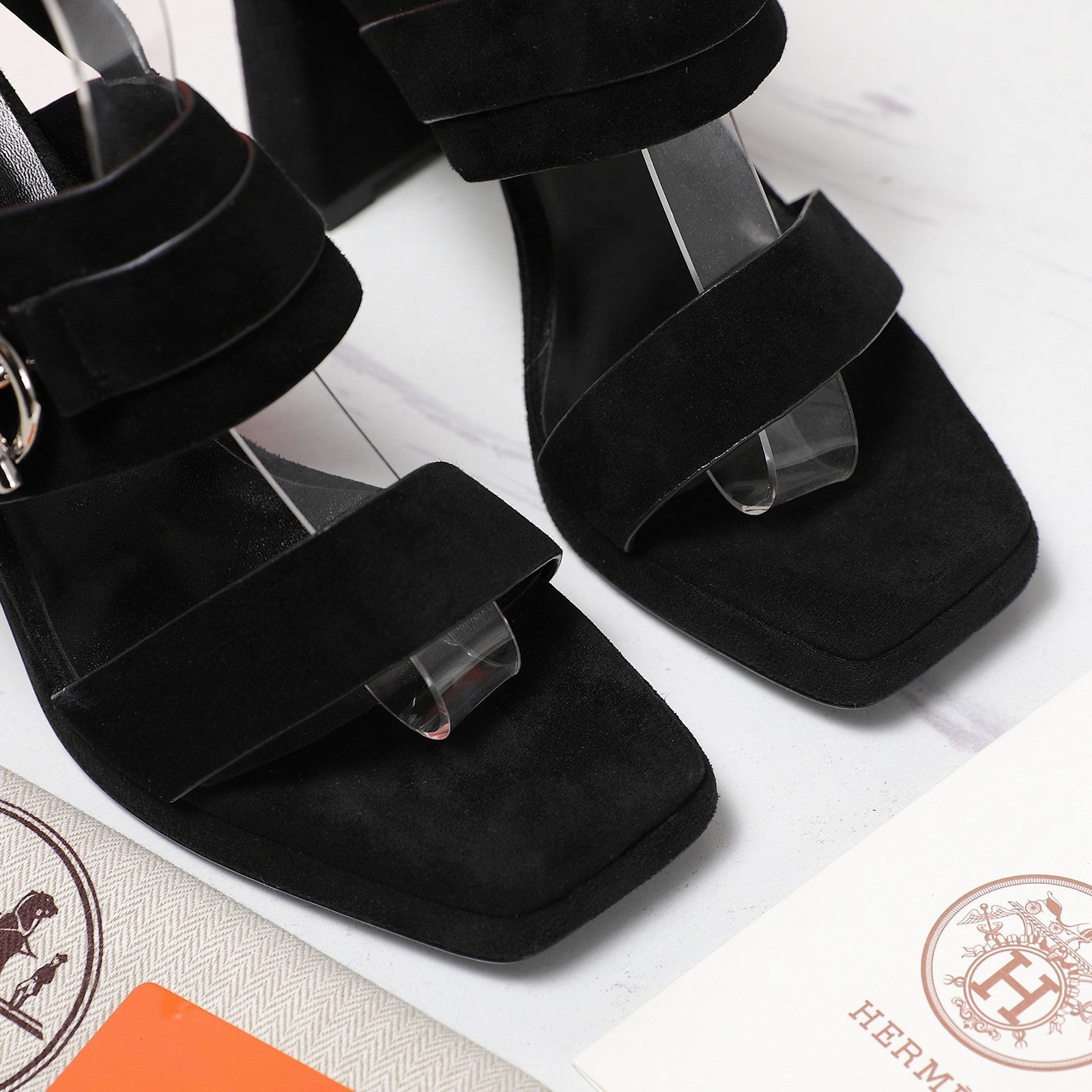 HM 25 Slingback Keen 90 Black Suede