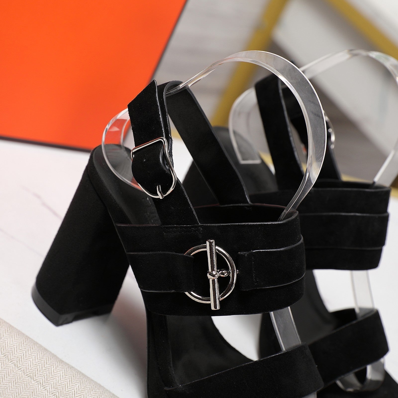 HM 25 Slingback Keen 90 Black Suede