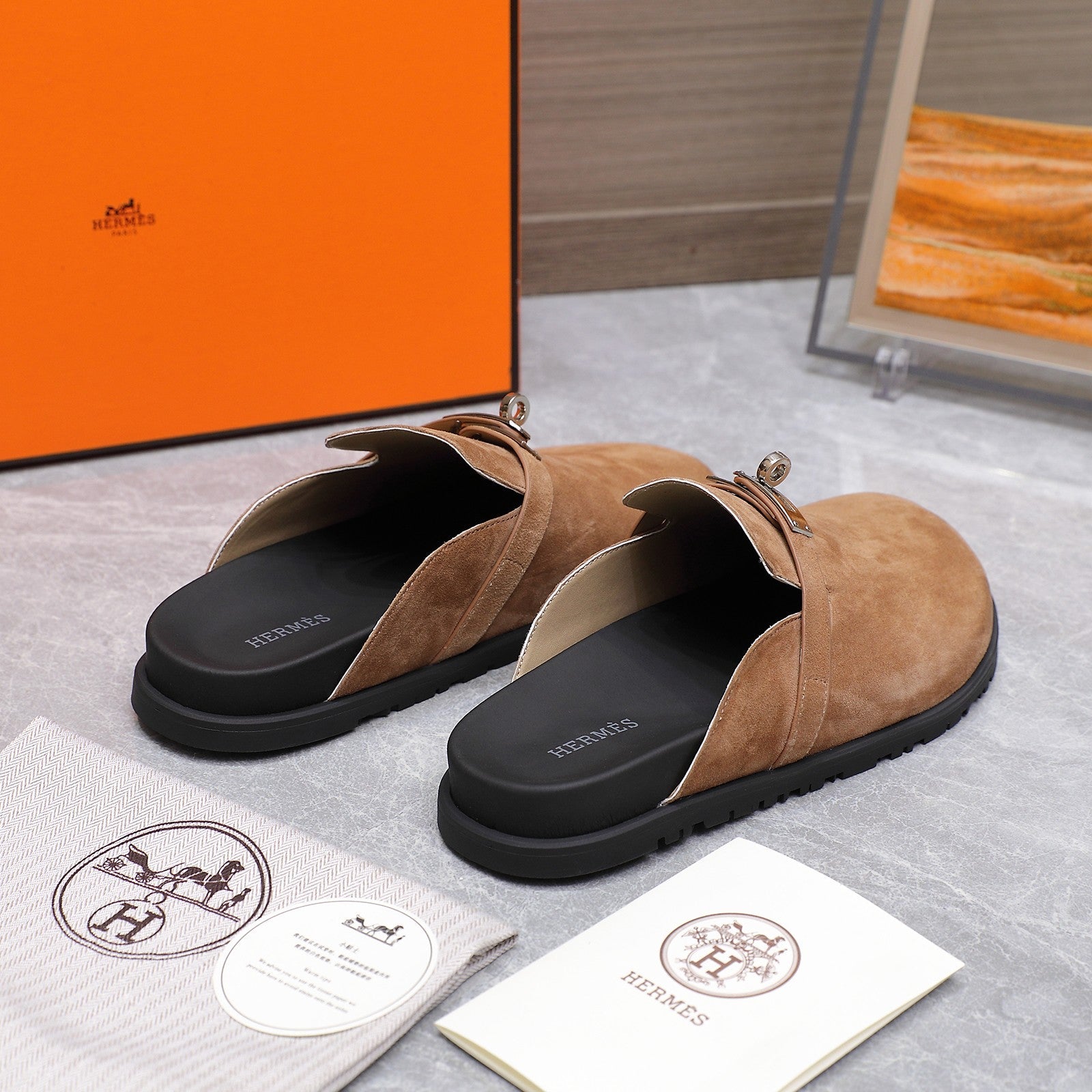 HM 25 Carlotta Mule Brown Suede