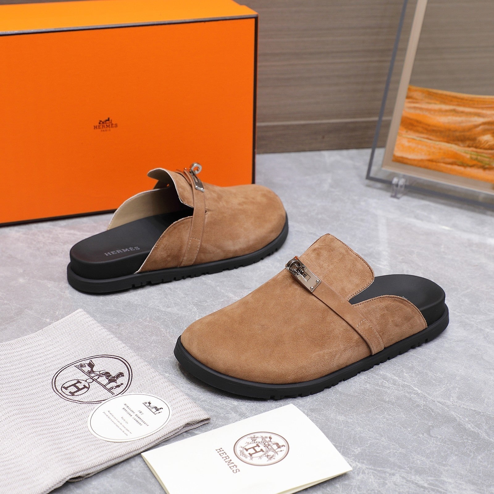 HM 25 Carlotta Mule Brown Suede