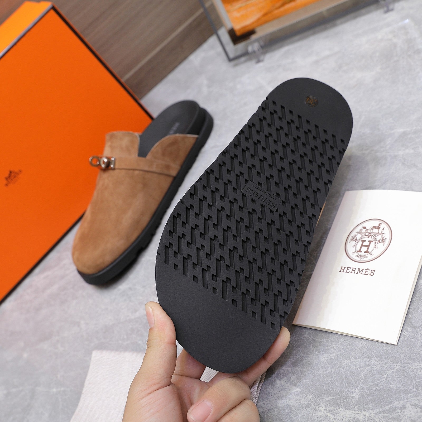 HM 25 Carlotta Mule Brown Suede