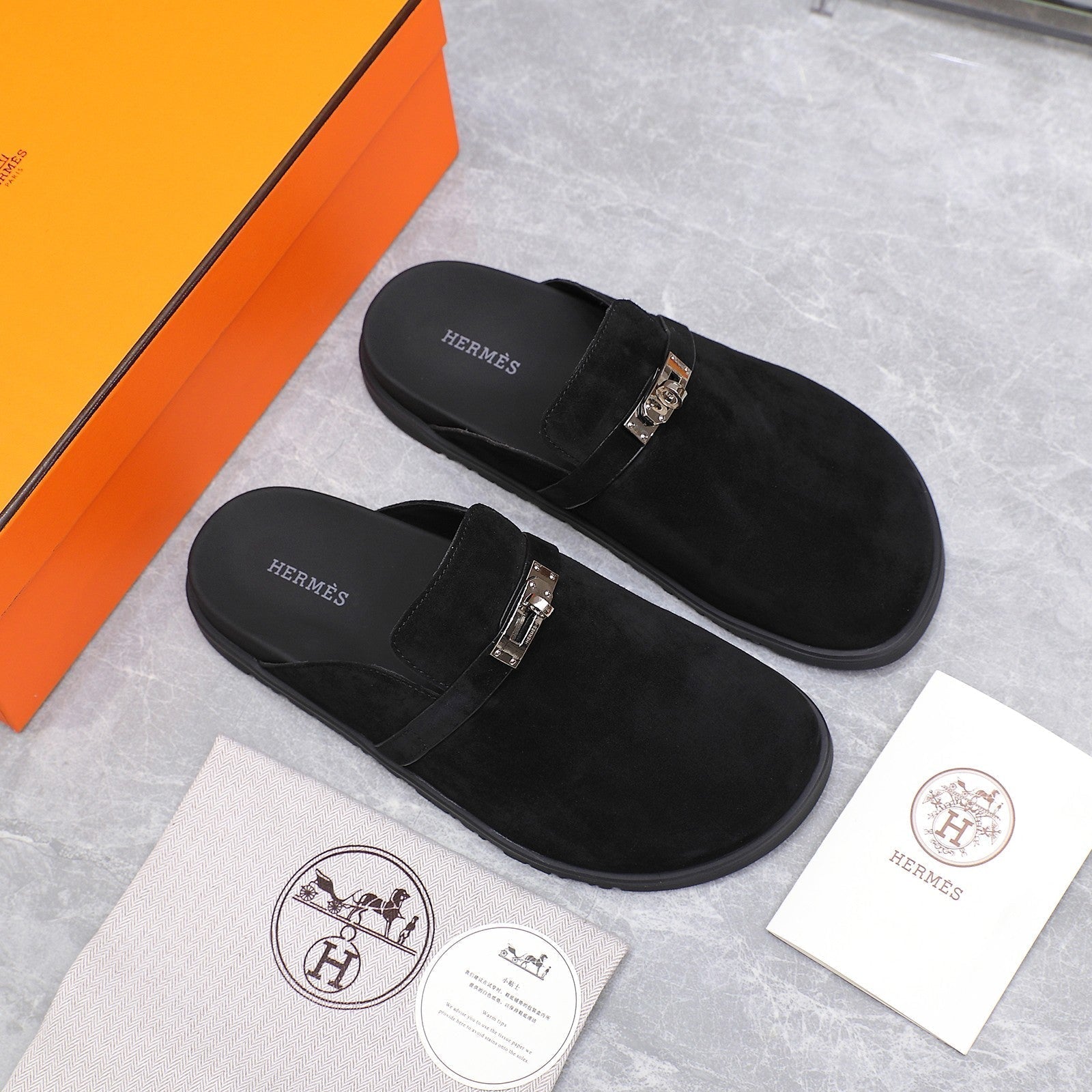 HM 25 Carlotta Mule Black Suede