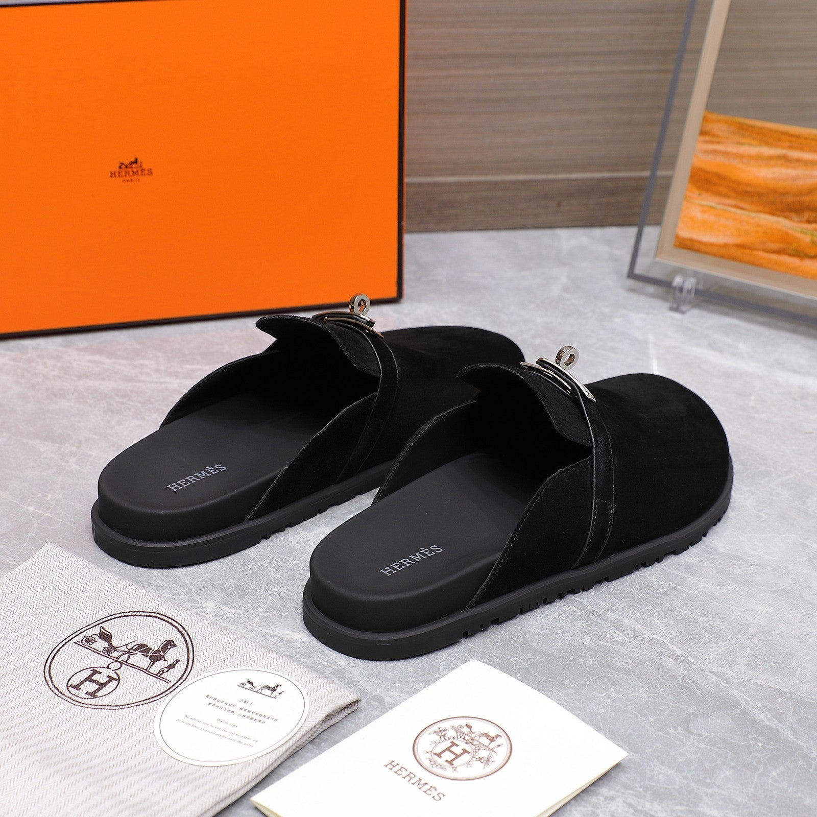 HM 25 Carlotta Mule Black Suede