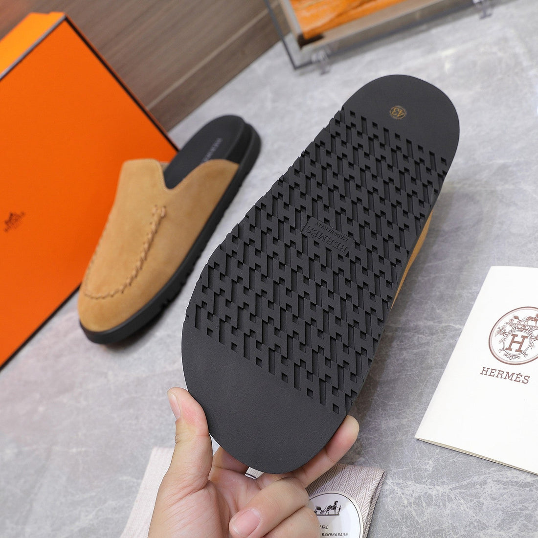 HM 25 Johan Mule Light Brown Suede