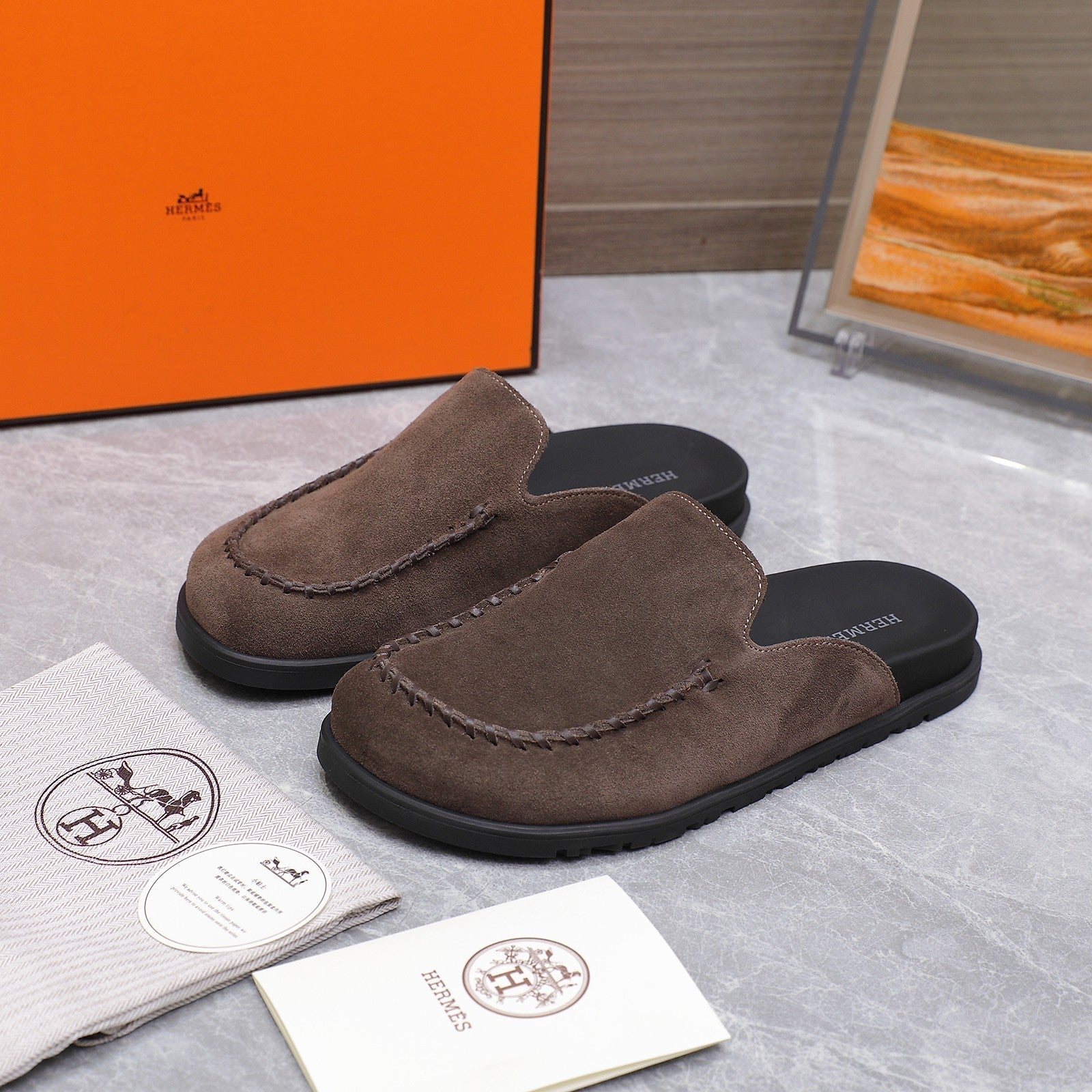HM 25 Johan Mule Chocolate Suede