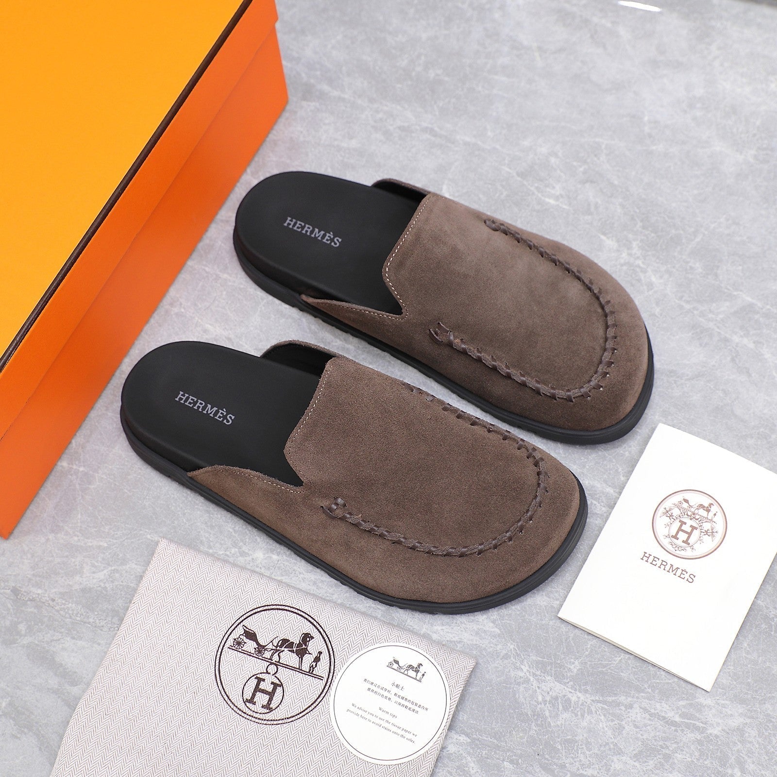 HM 25 Johan Mule Chocolate Suede