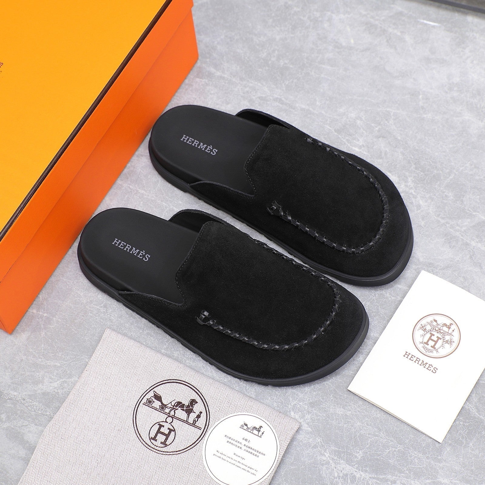 HM 25 Johan Mule Black Suede