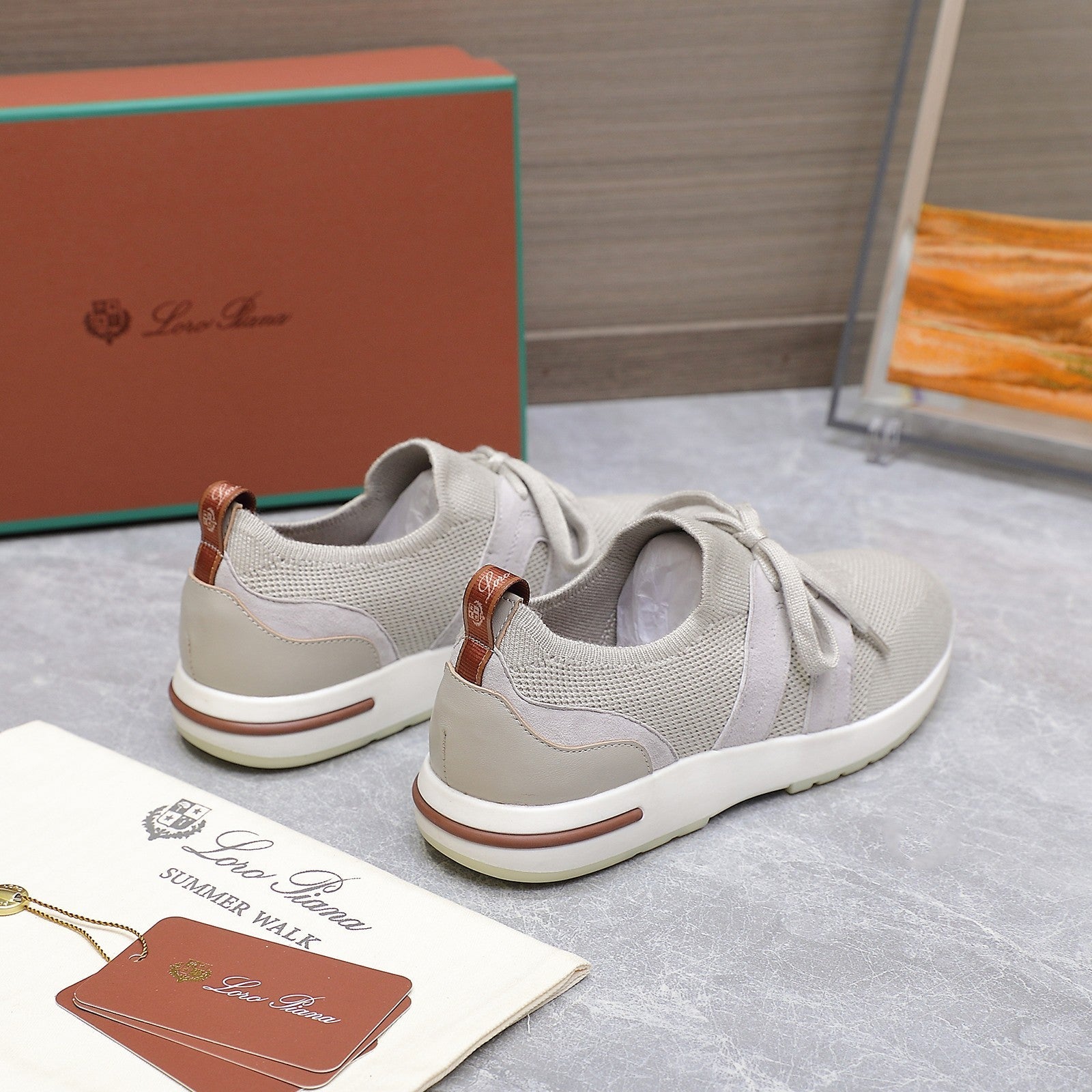 LP lady Flexy Walk  Sneaker Power Pearl Wool And Calfskin 310452