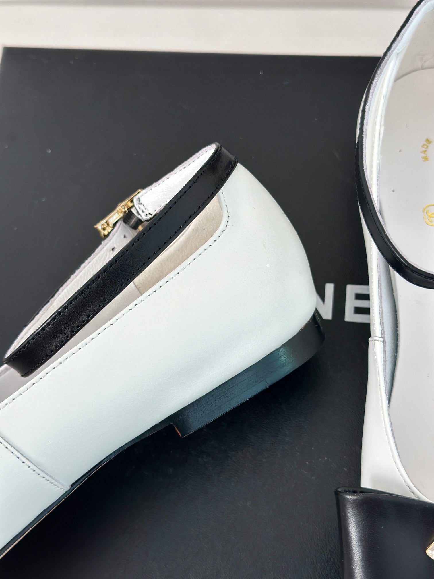 CC Mary Jane White Lambskin