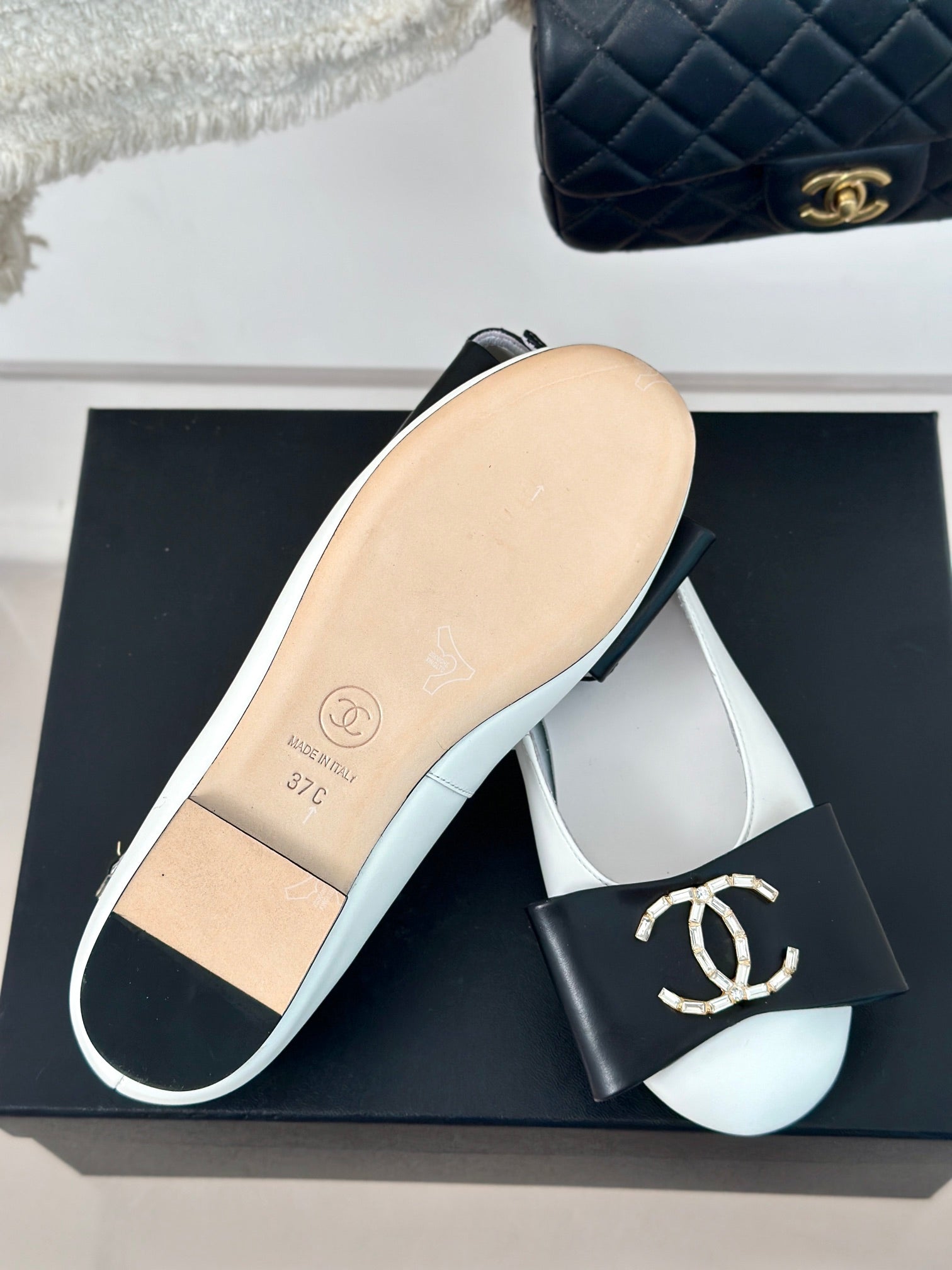 CC Mary Jane White Lambskin