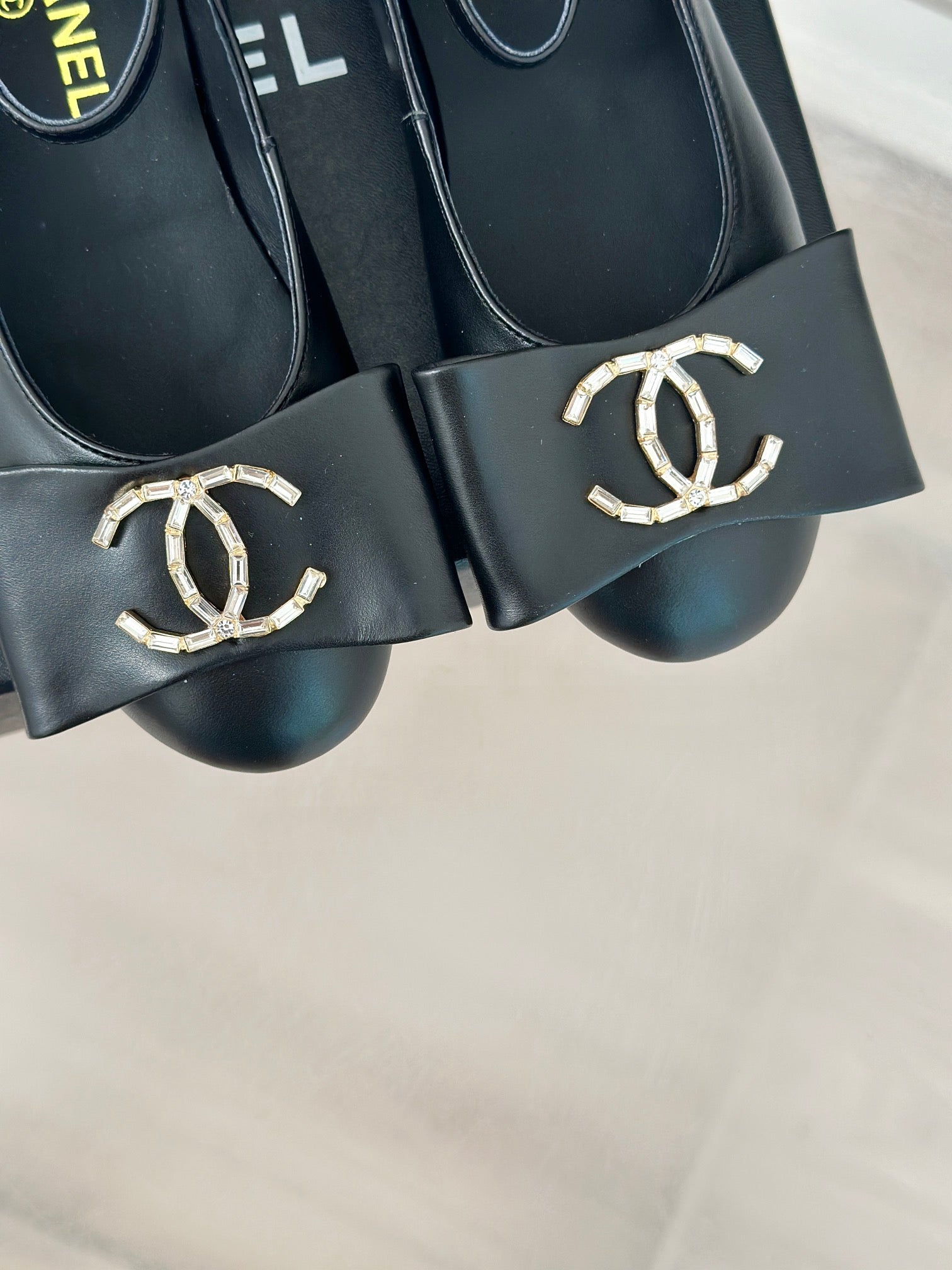 CC Mary Jane Black Lambskin