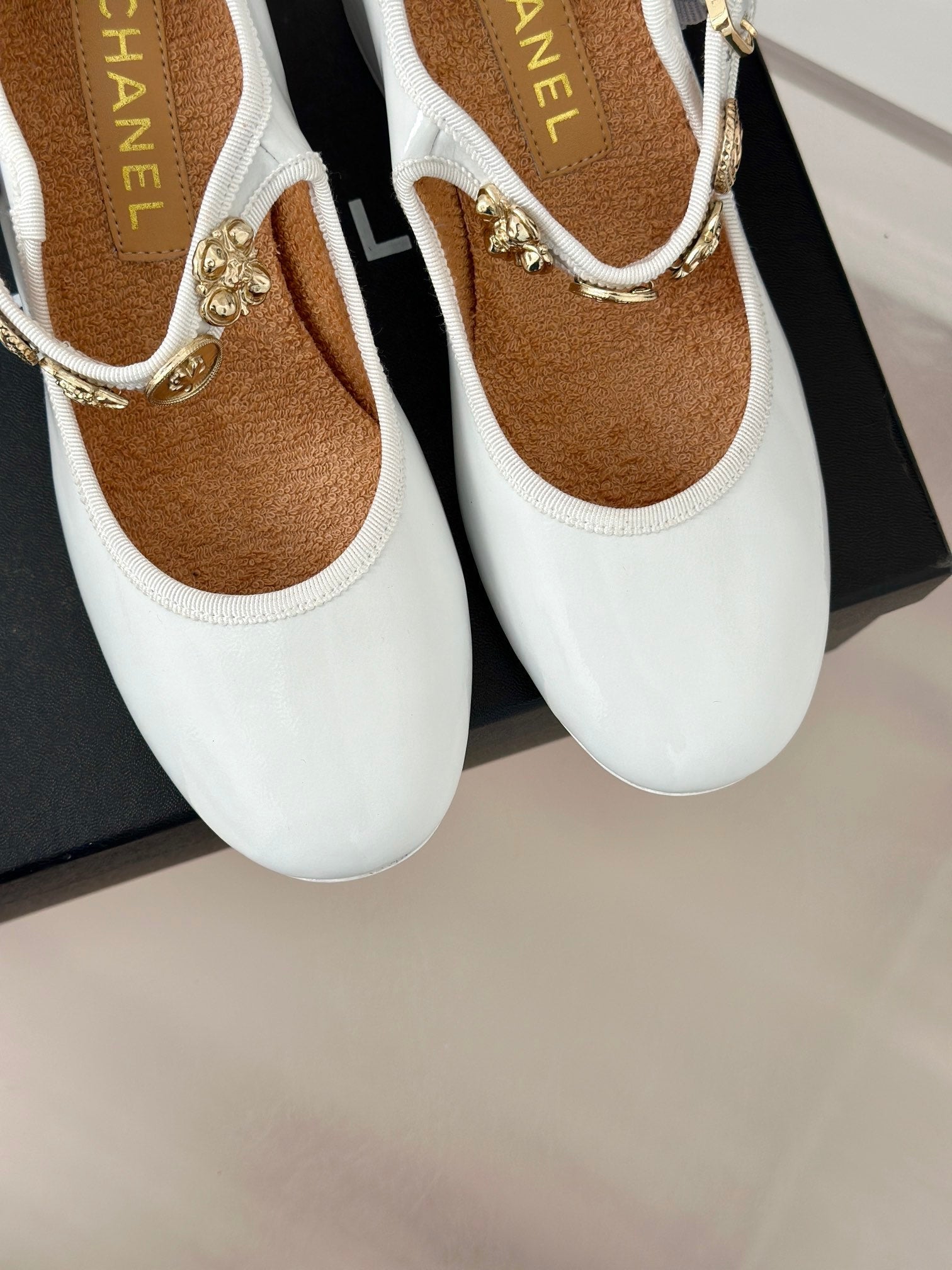 CC High Mary Jane Glossy White Lambskin