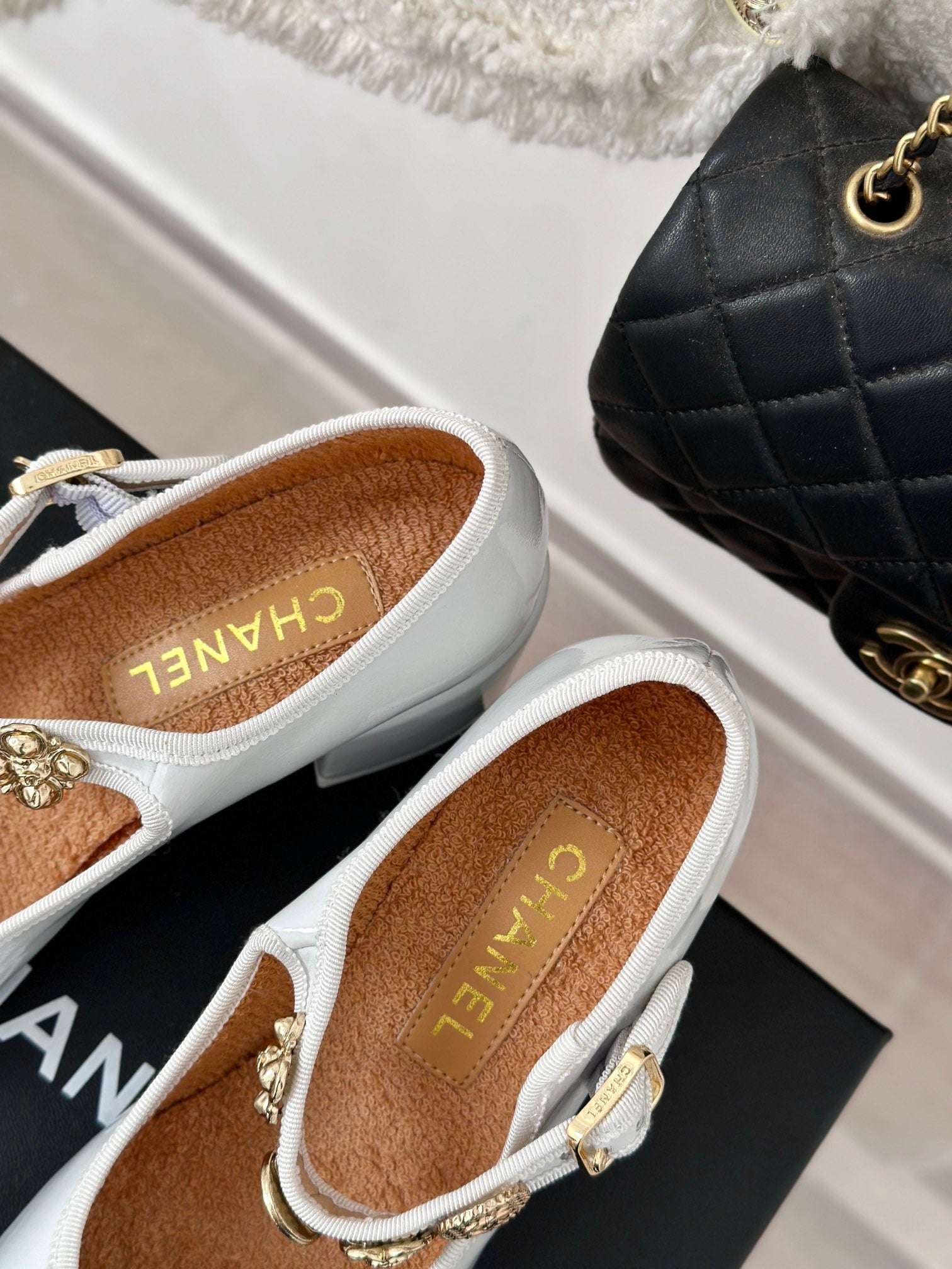 CC High Mary Jane Glossy White Lambskin