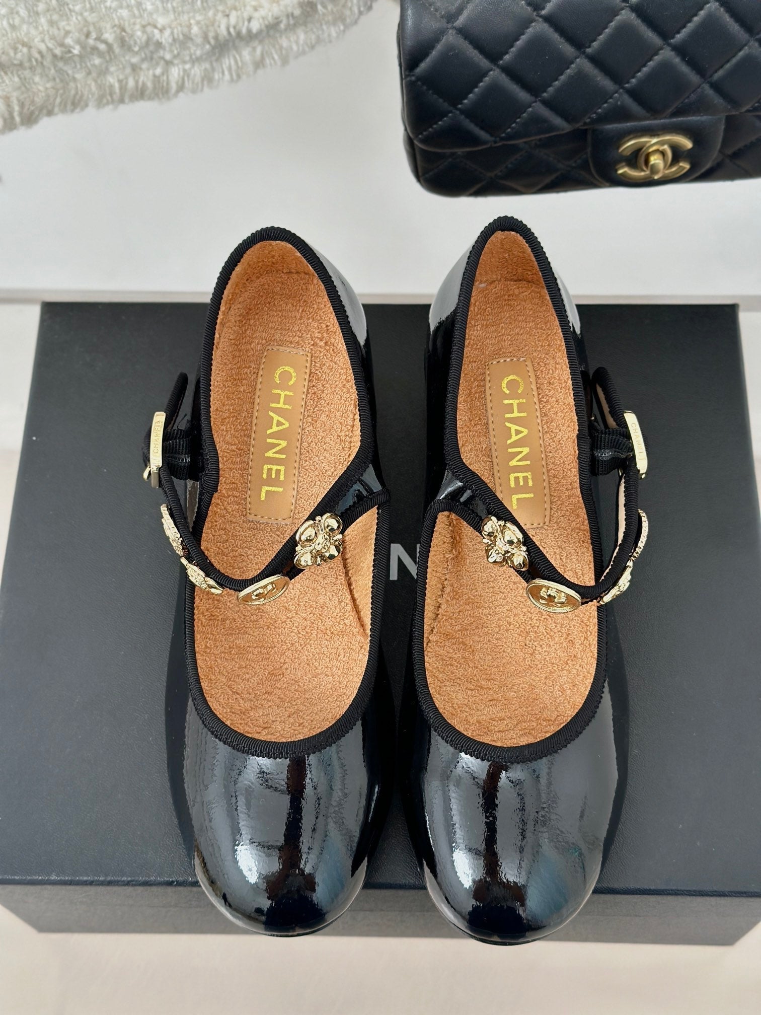 CC High Mary Jane Glossy Black Lambskin