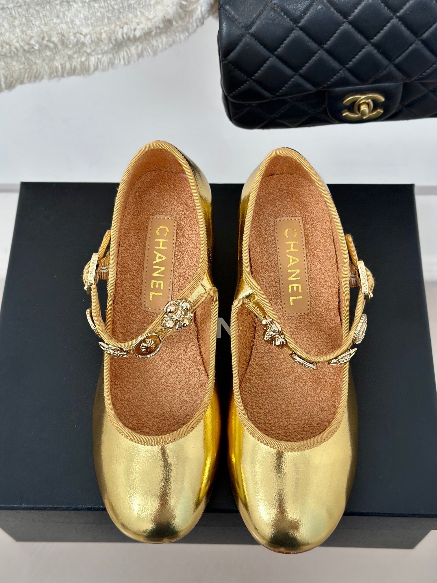 CC High Mary Jane Gold Lambskin