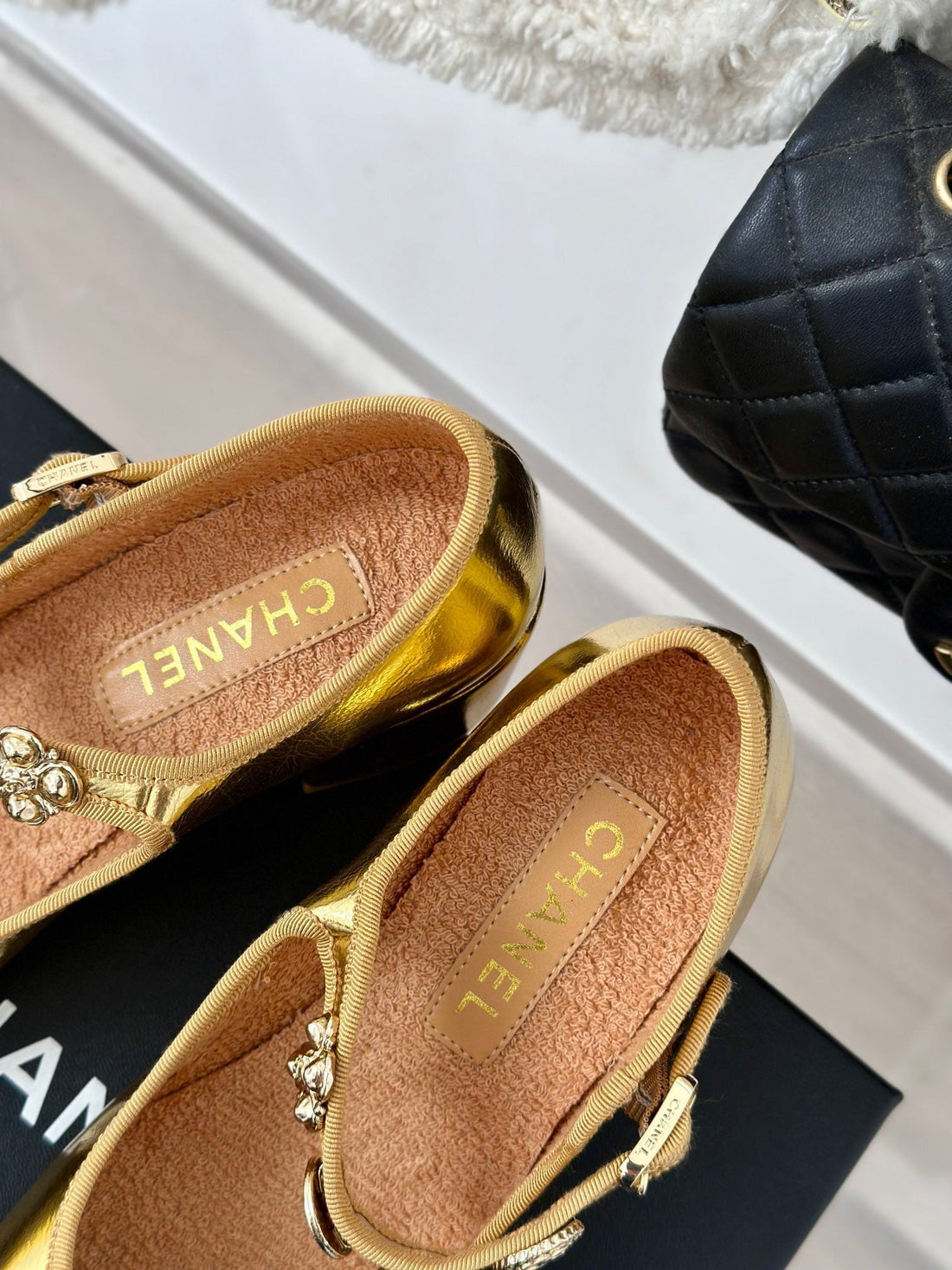 CC High Mary Jane Gold Lambskin