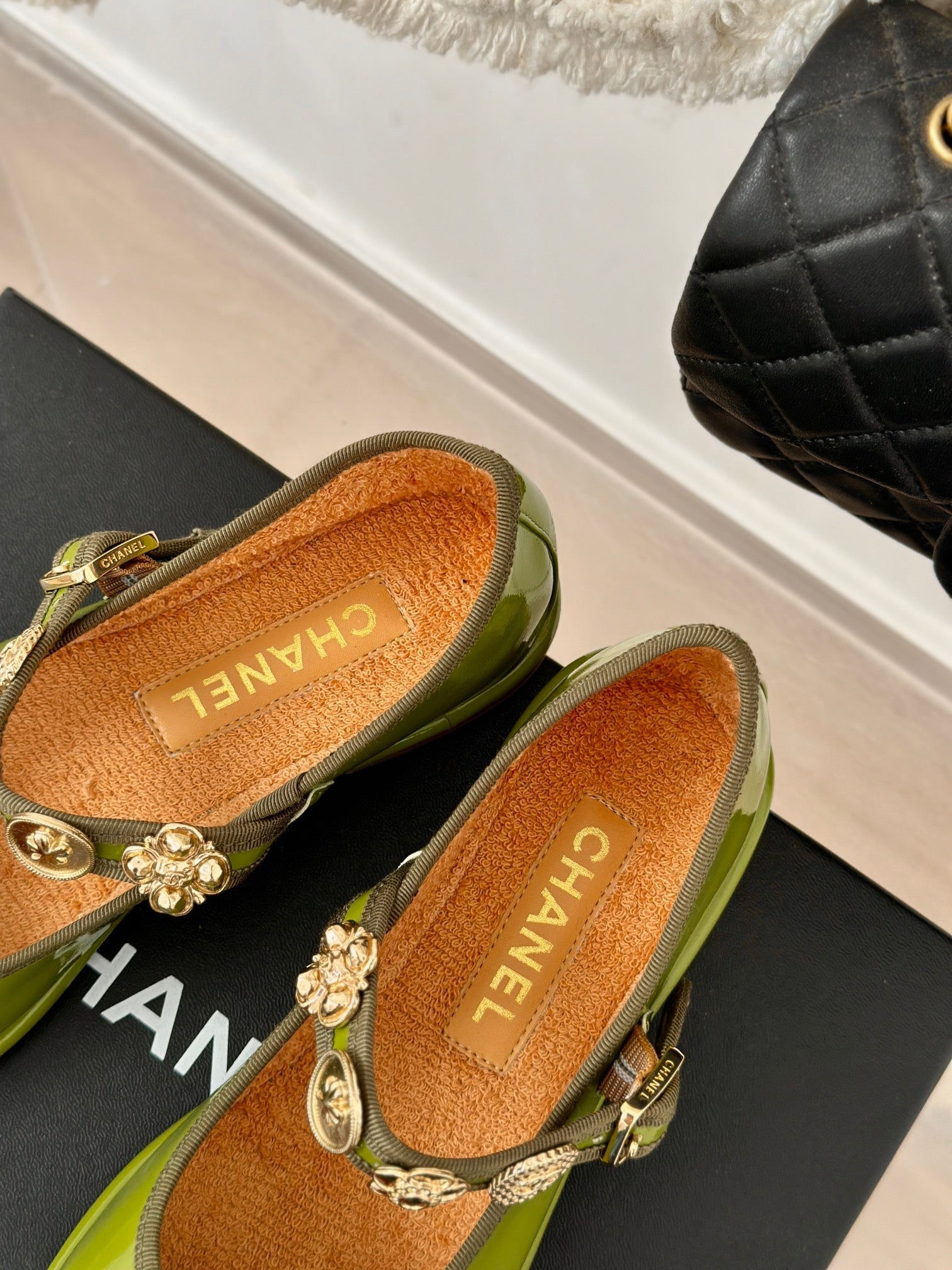 CC Mary Jane Glossy Young Green Cowhide And Lambskin