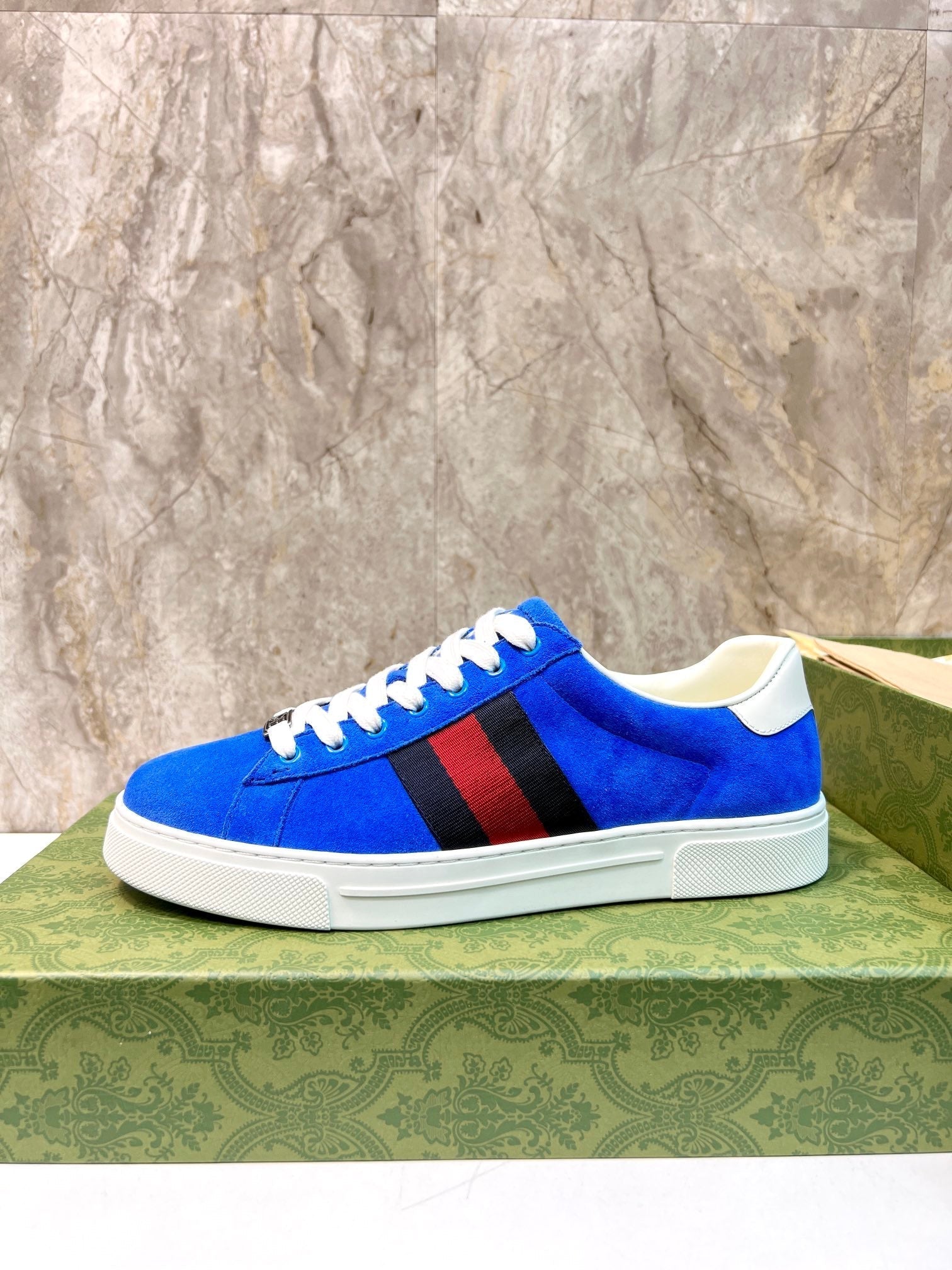 GG Men's ACE Sneaker Blue Suede 525962