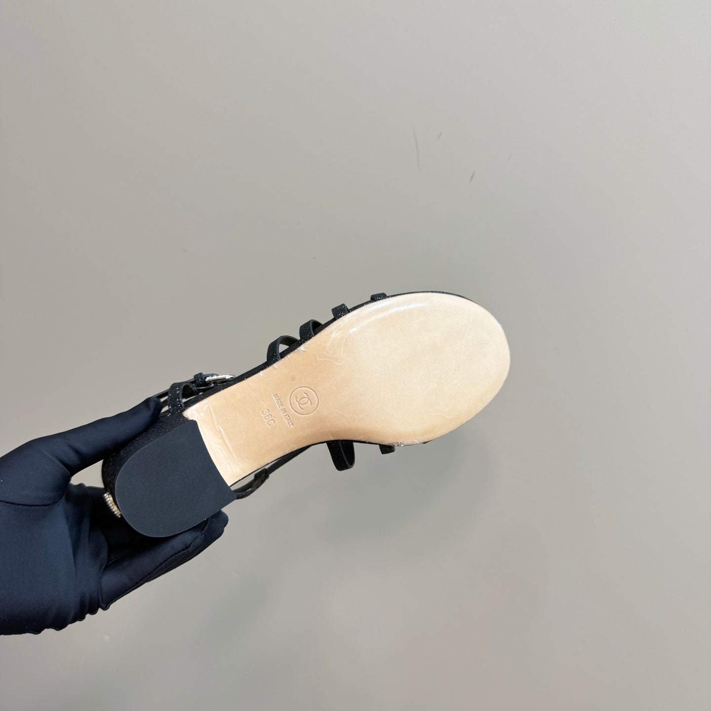 CC 25 Sandal Heels Black Sheepskin 239417