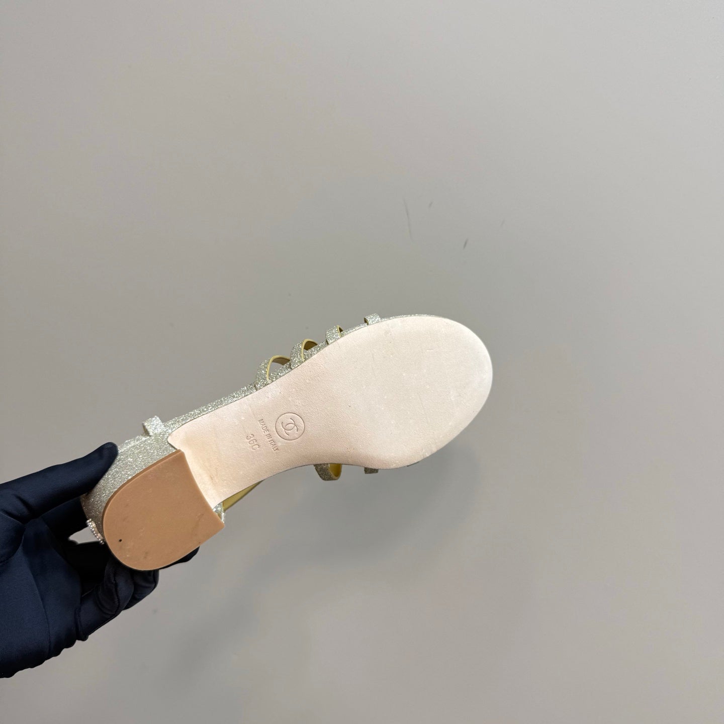 CC 25 Sandal Heels Gold Sheepskin 239418