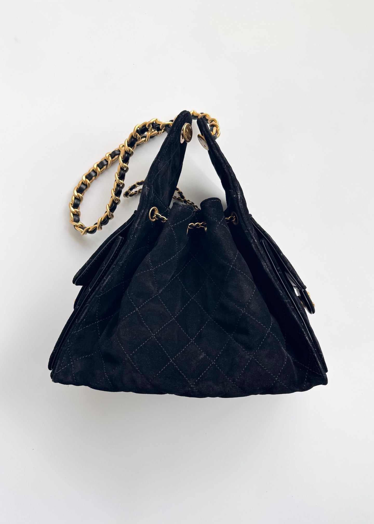 CC 25C Hobo Bag 30cm Black Suede
