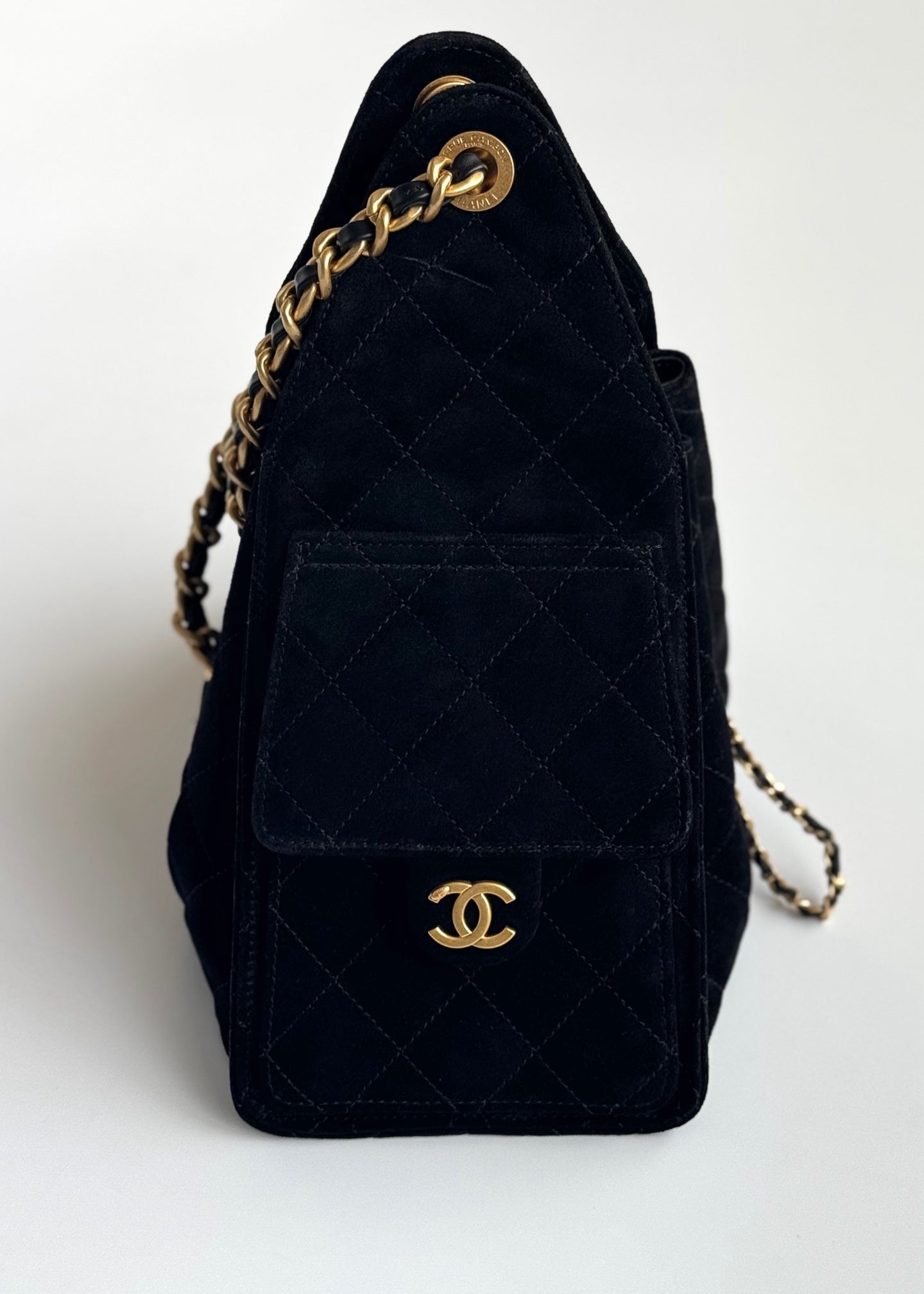 CC 25C Hobo Bag 30cm Black Suede