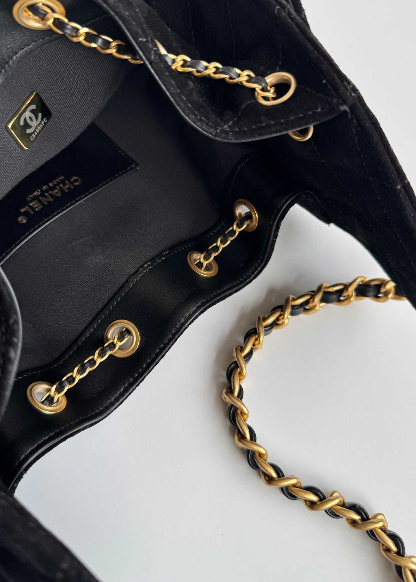 CC 25C Hobo Bag 30cm Black Suede