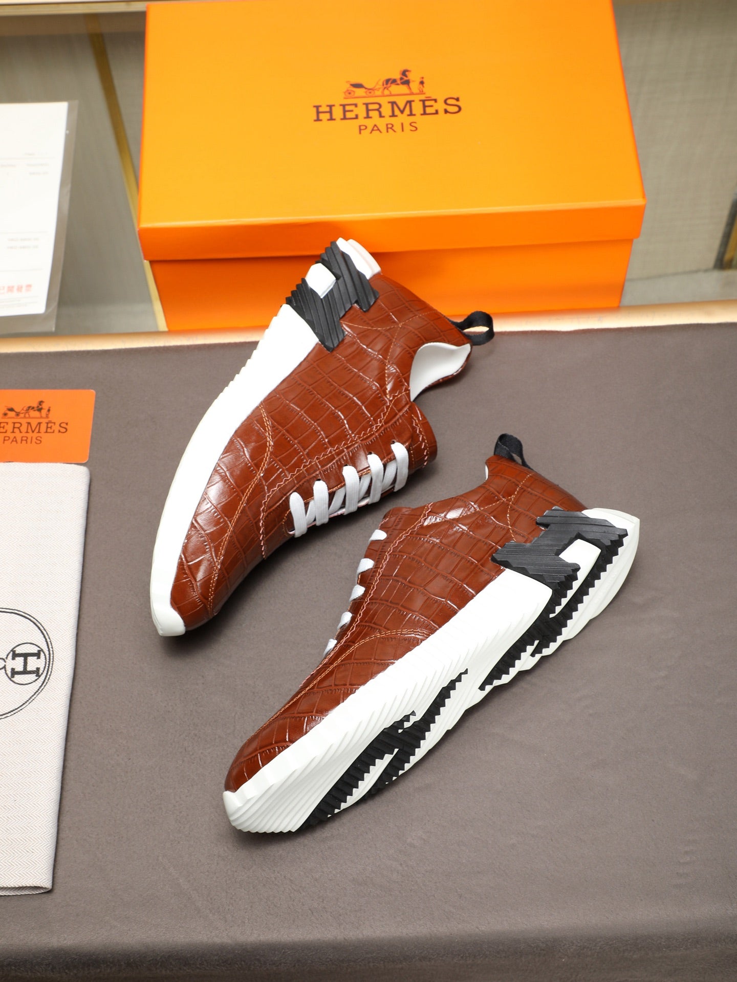 HM Men's Bouncing Sneaker Brown Cowhide 664361