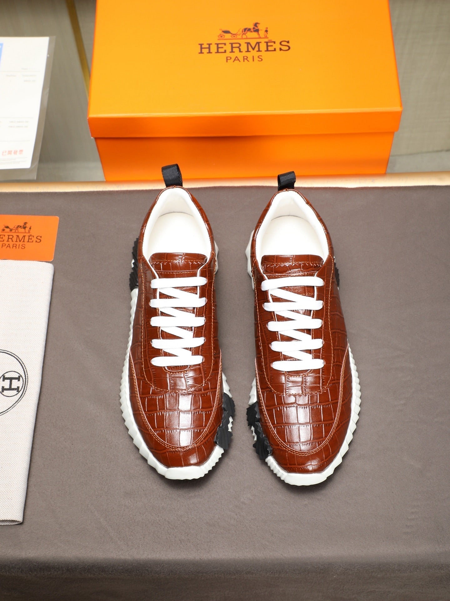 HM Men's Bouncing Sneaker Brown Cowhide 664361