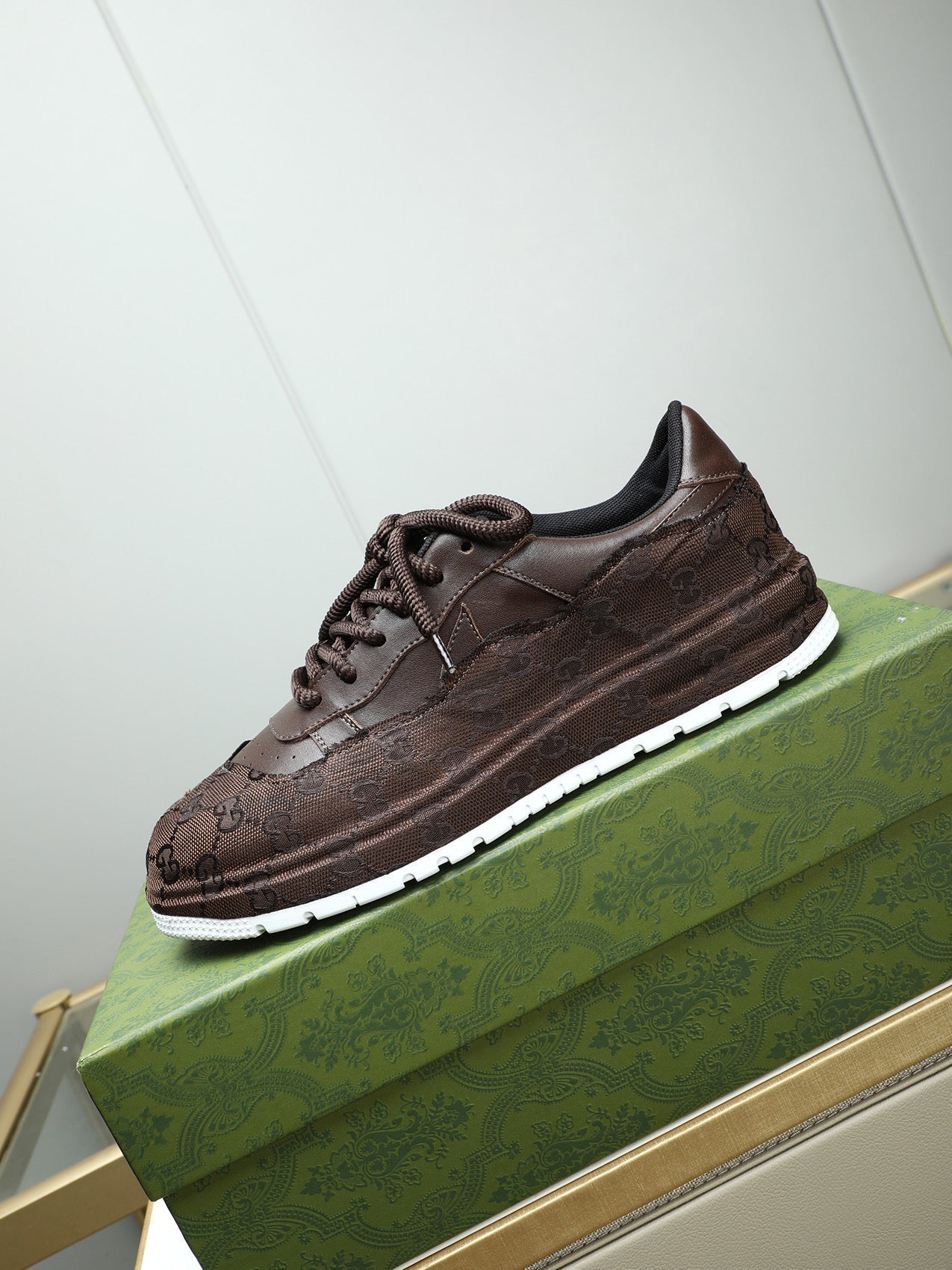 GG Men's Sneaker Brown Cowhide 587323