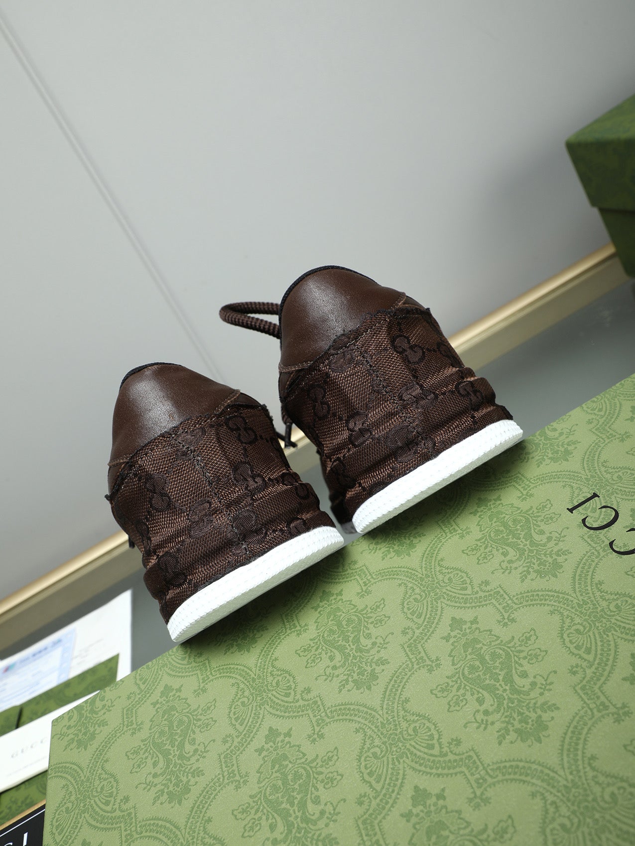 GG Men's Sneaker Brown Cowhide 587323