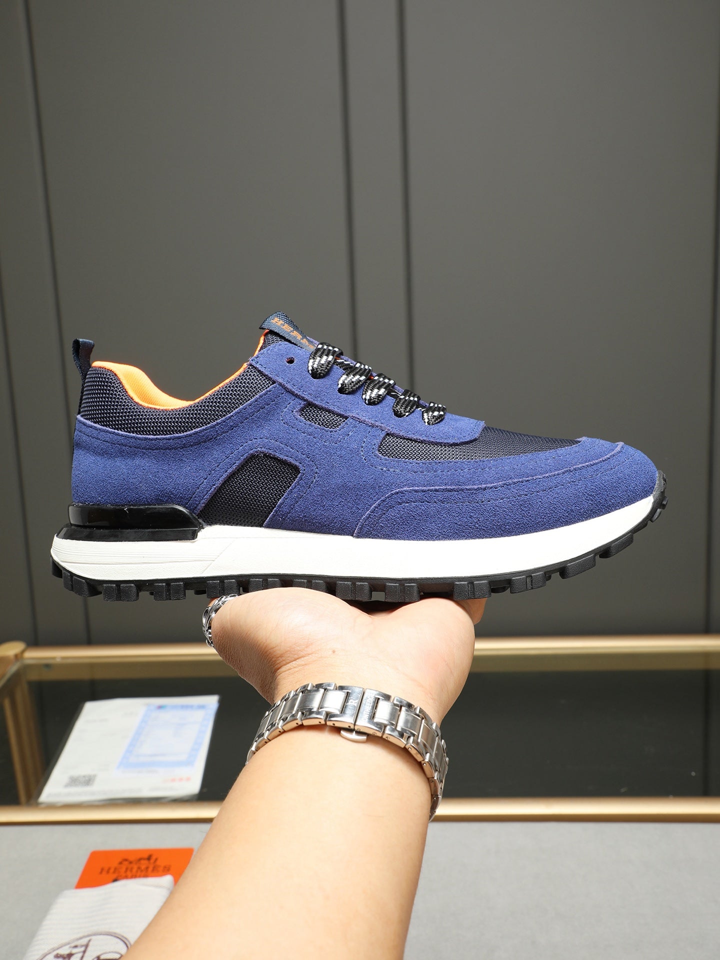 HM Men's Sneaker Blue Suede 619319