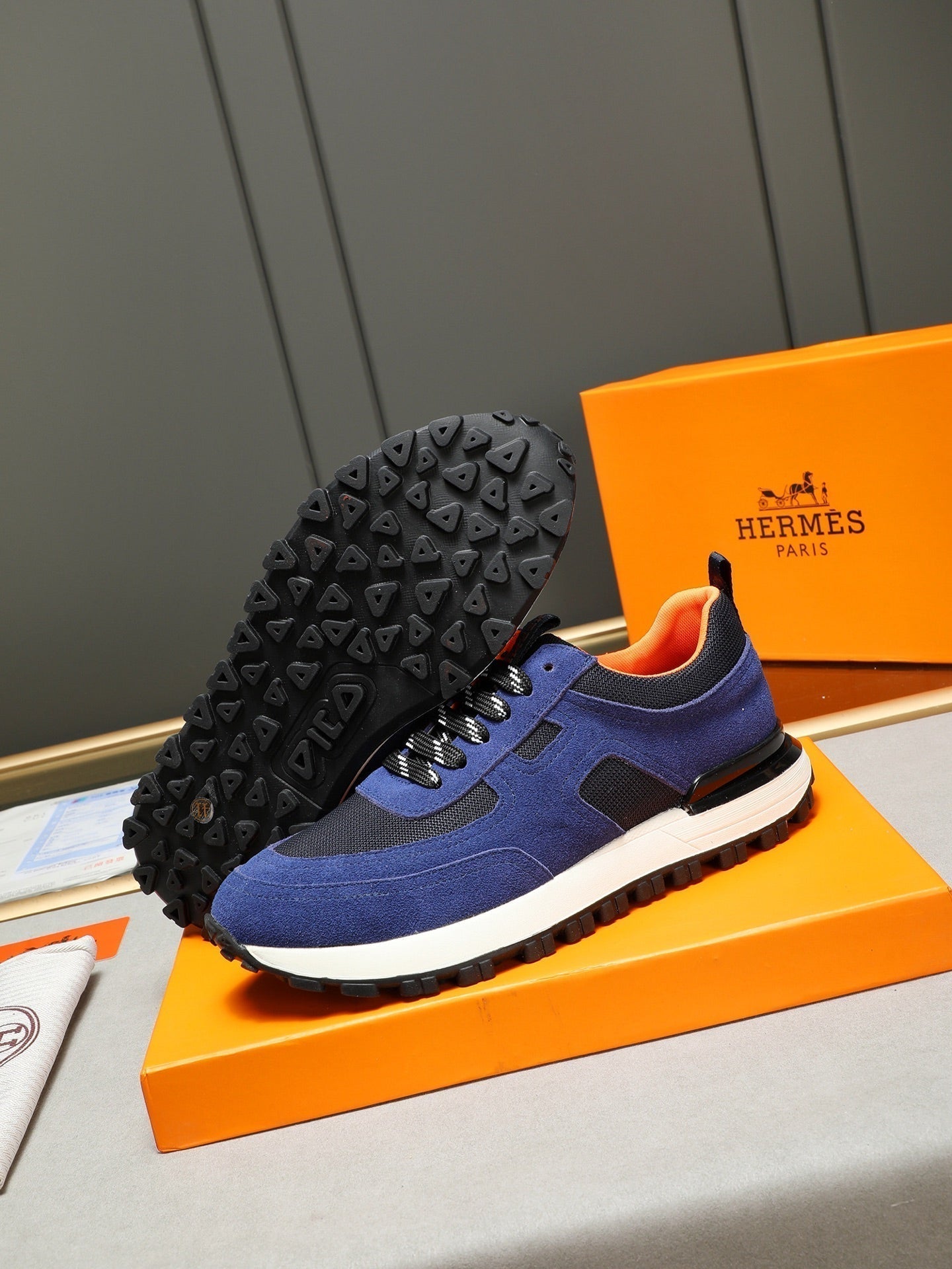 HM Men's Sneaker Blue Suede 619319