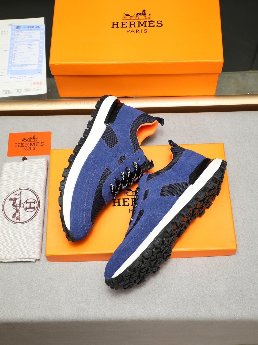 HM Men's Sneaker Blue Suede 619319