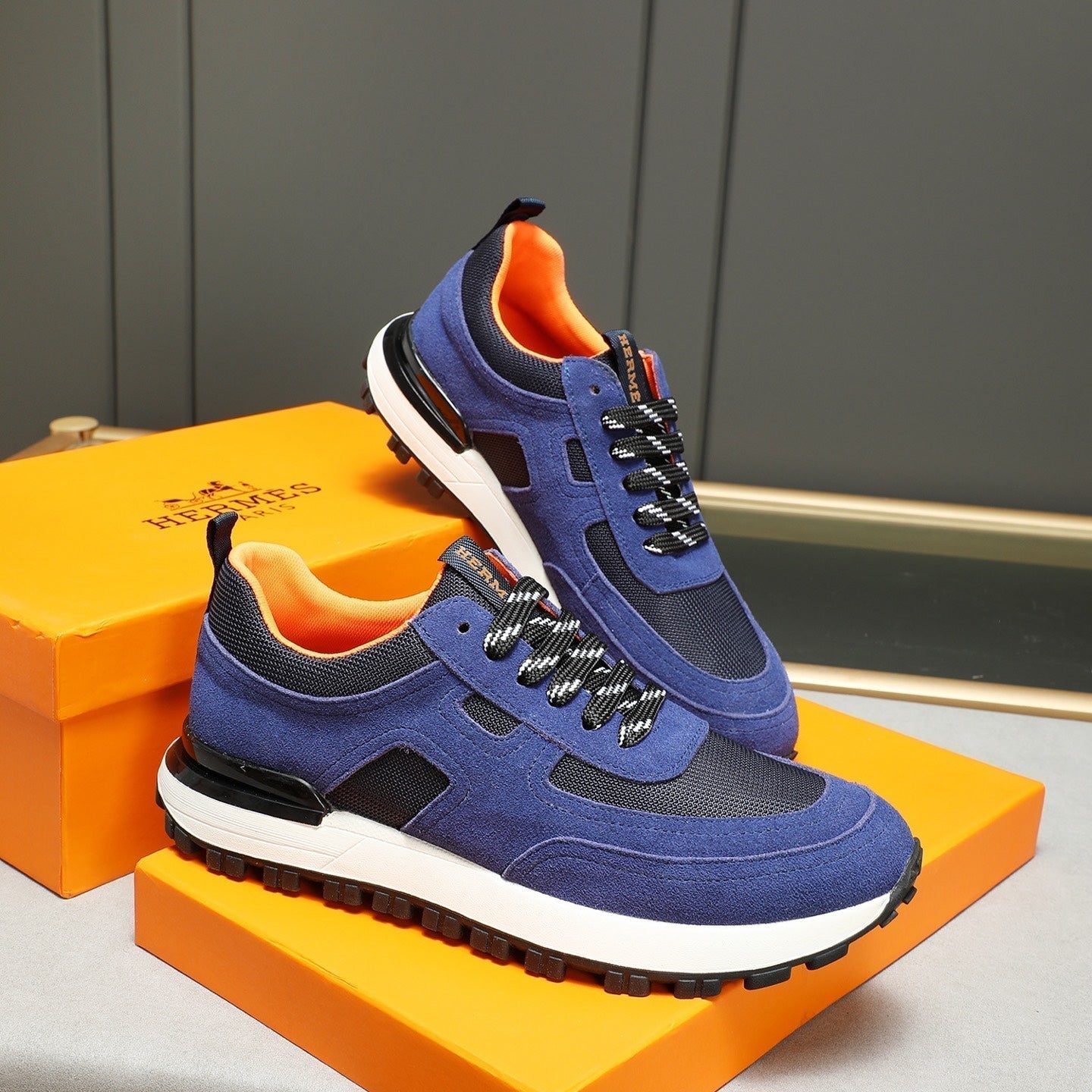 HM Men's Sneaker Blue Suede 619319