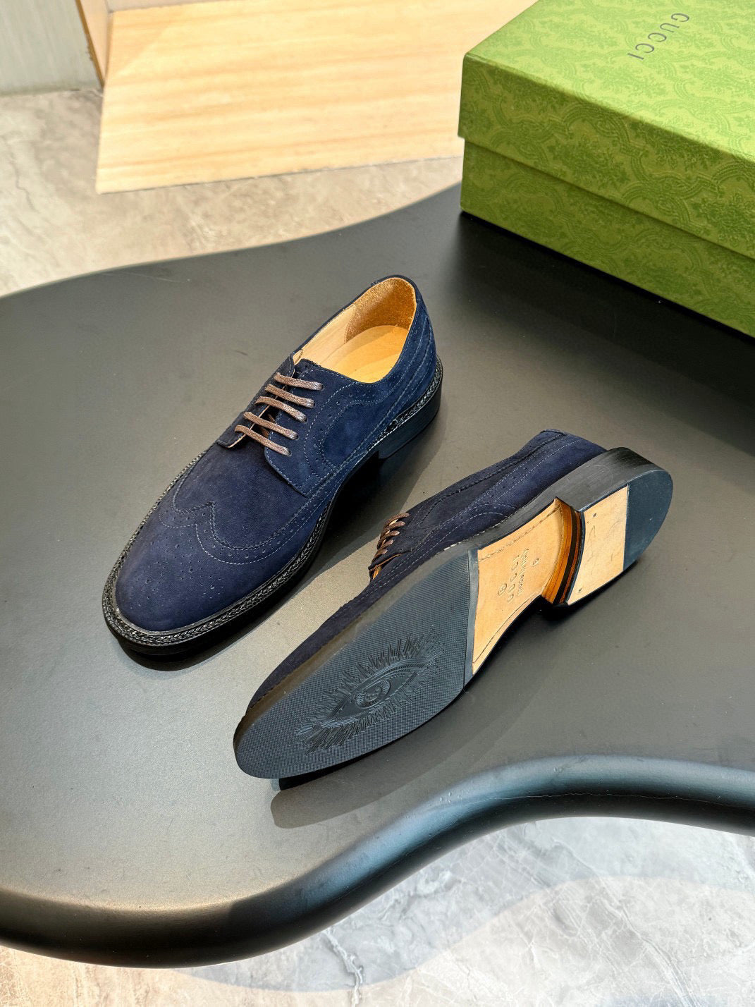 GG Men's Dress Shoe Blue Suede 559323