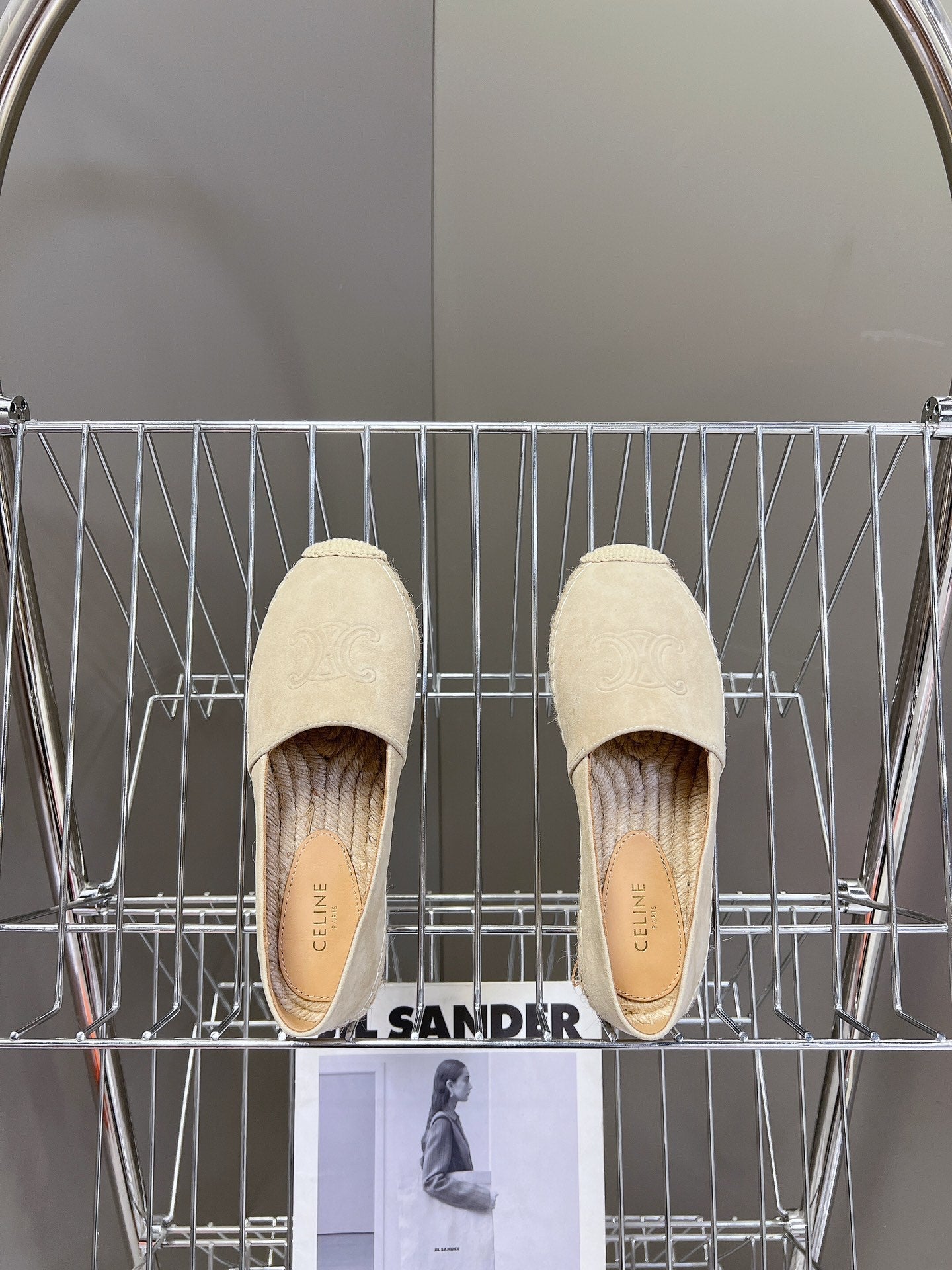 CELINE Espadrillas Loafers Beige Suede 285937