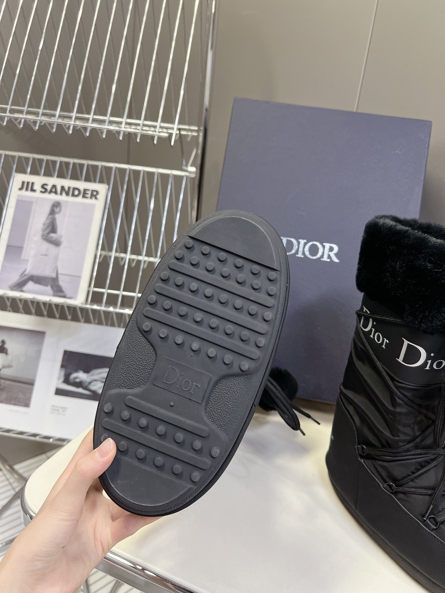 CD Short Boots 60mm In Black Cowhide With Feather 989723