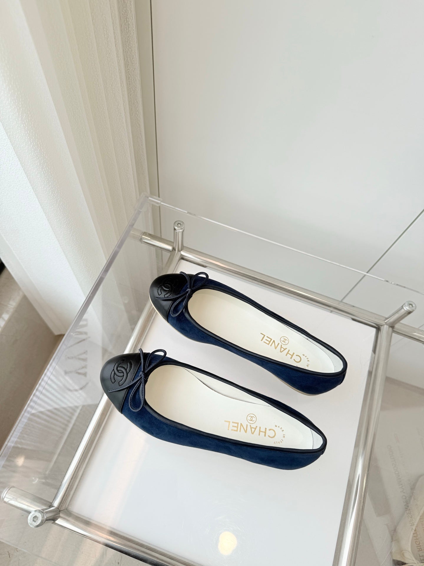 CC Ballet Flat Navy Blue Suede 238766