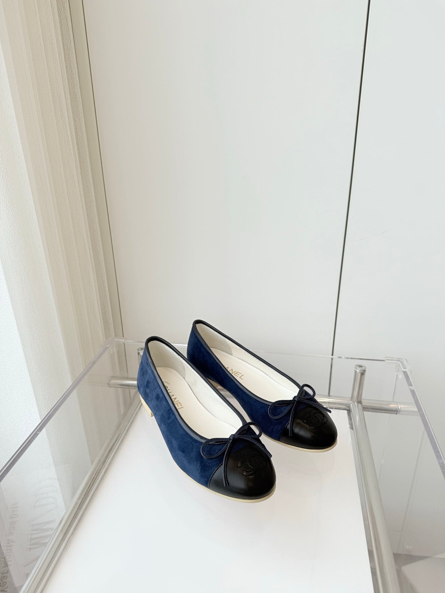 CC Ballet Flat Navy Blue Suede 238766