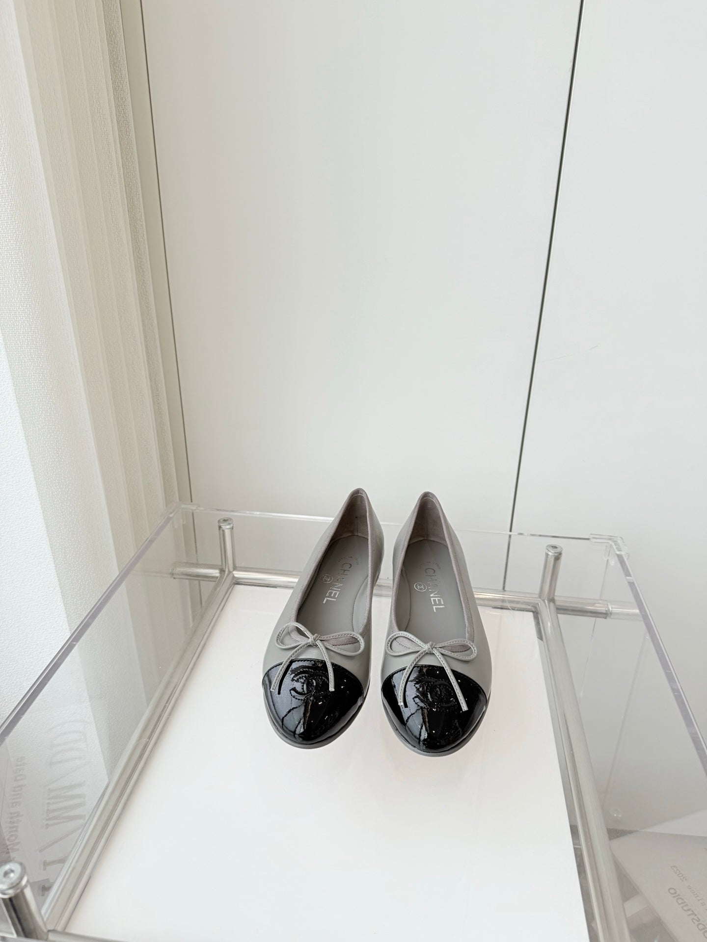 CC Ballet Flat Gray Leather 238768