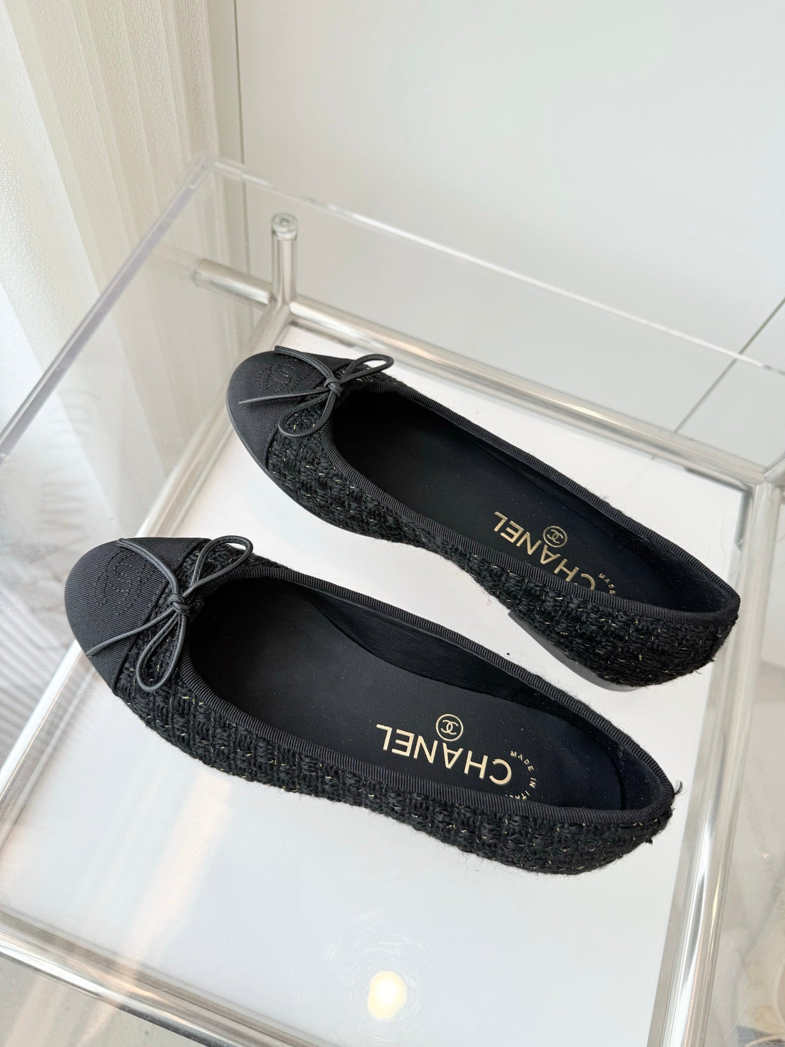CC Ballet Flat Black Tweed 238778