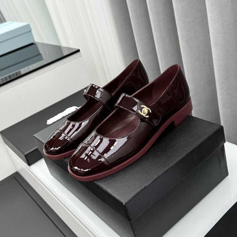 mary janes dark burgundy patent clafskin