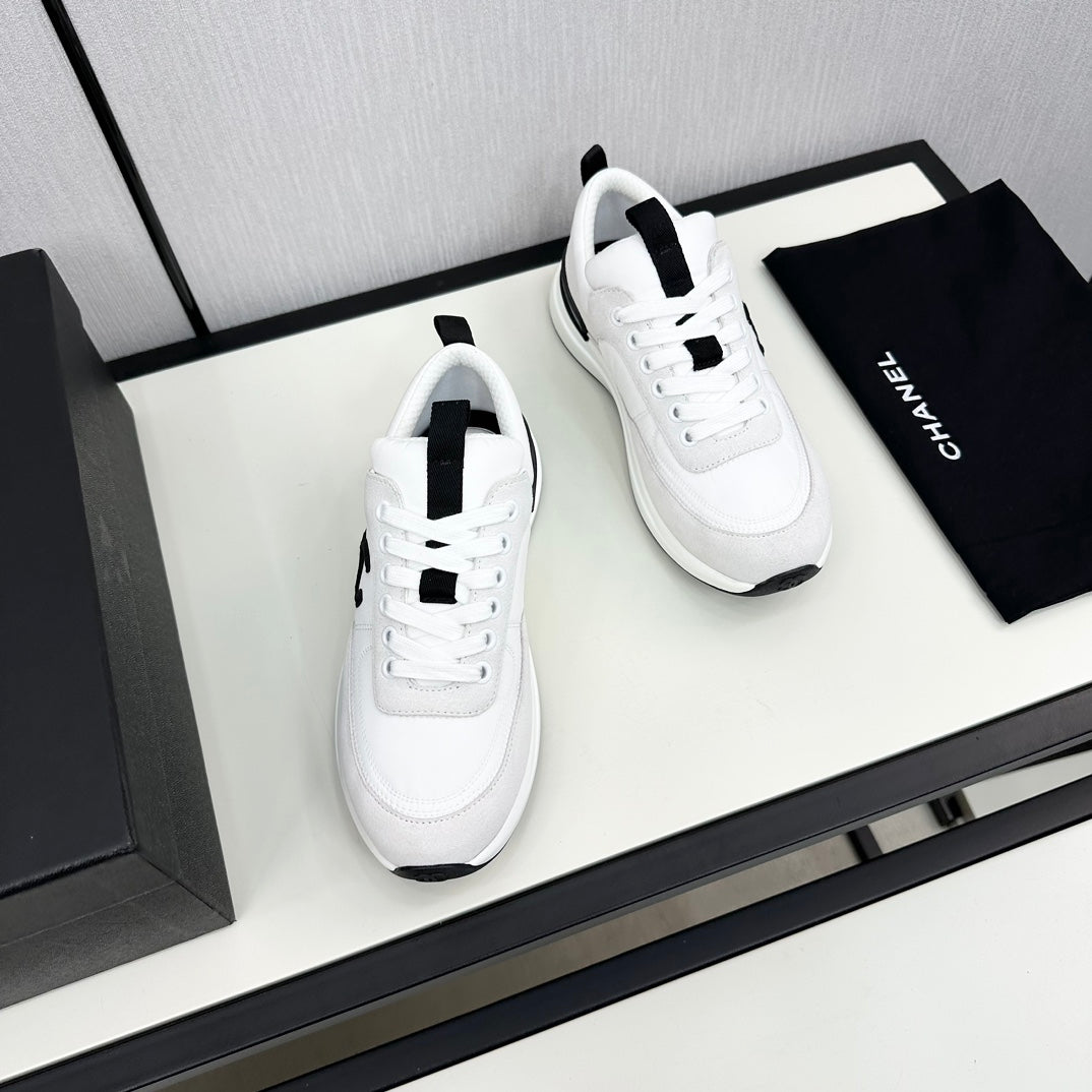 CC Sneaker Black White Cowhide Suede 789077