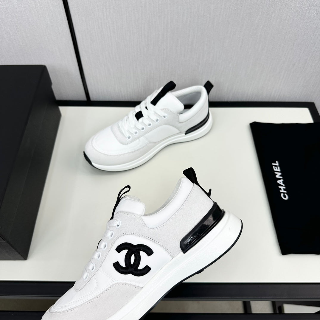 CC Sneaker Black White Cowhide Suede 789077