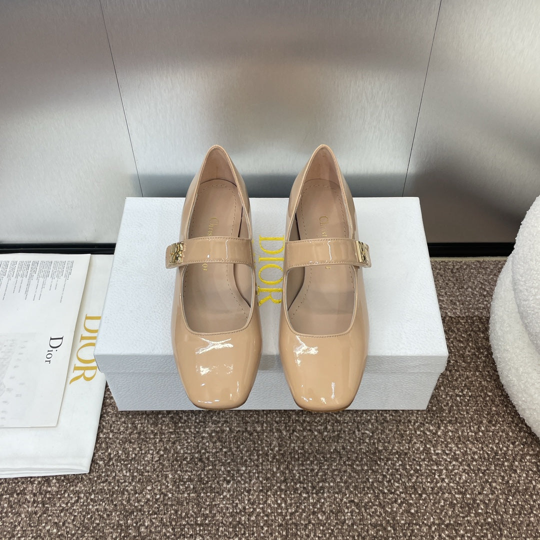 CD Miss Dior Pump 35mm Glossy Beige Lambskin