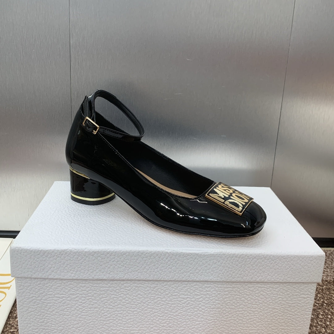 CD Miss Dior Pump 35mm Glossy Black Cowhide